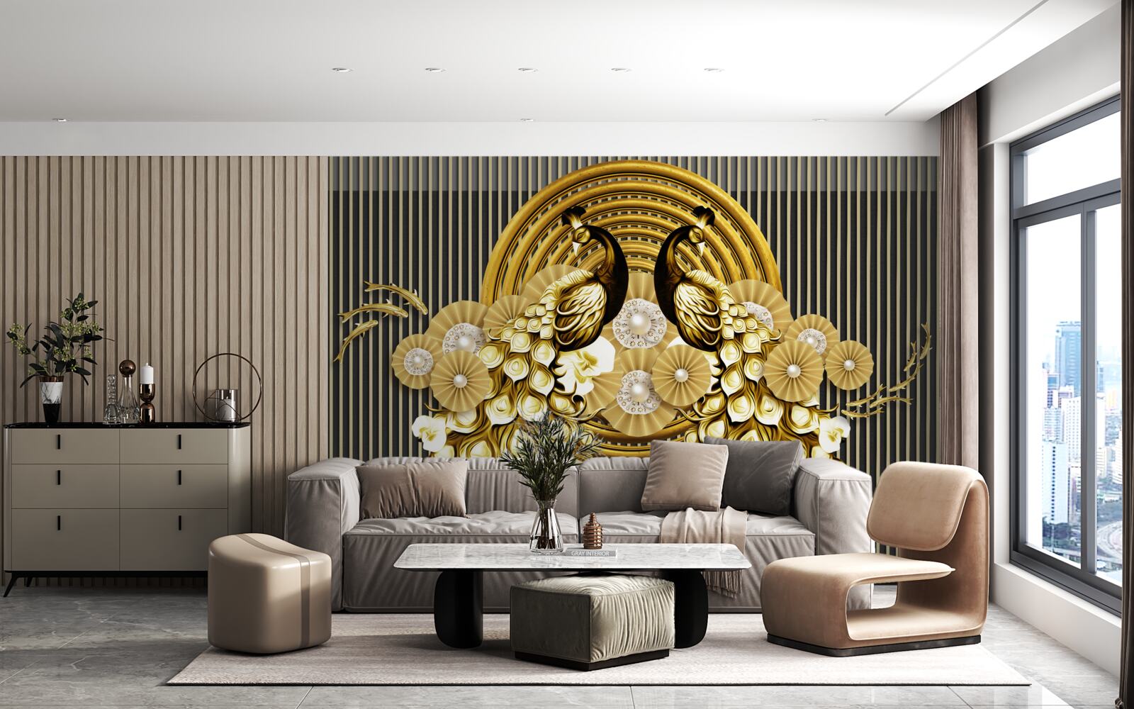 Fototapeta výrobky s obrázkami pávov