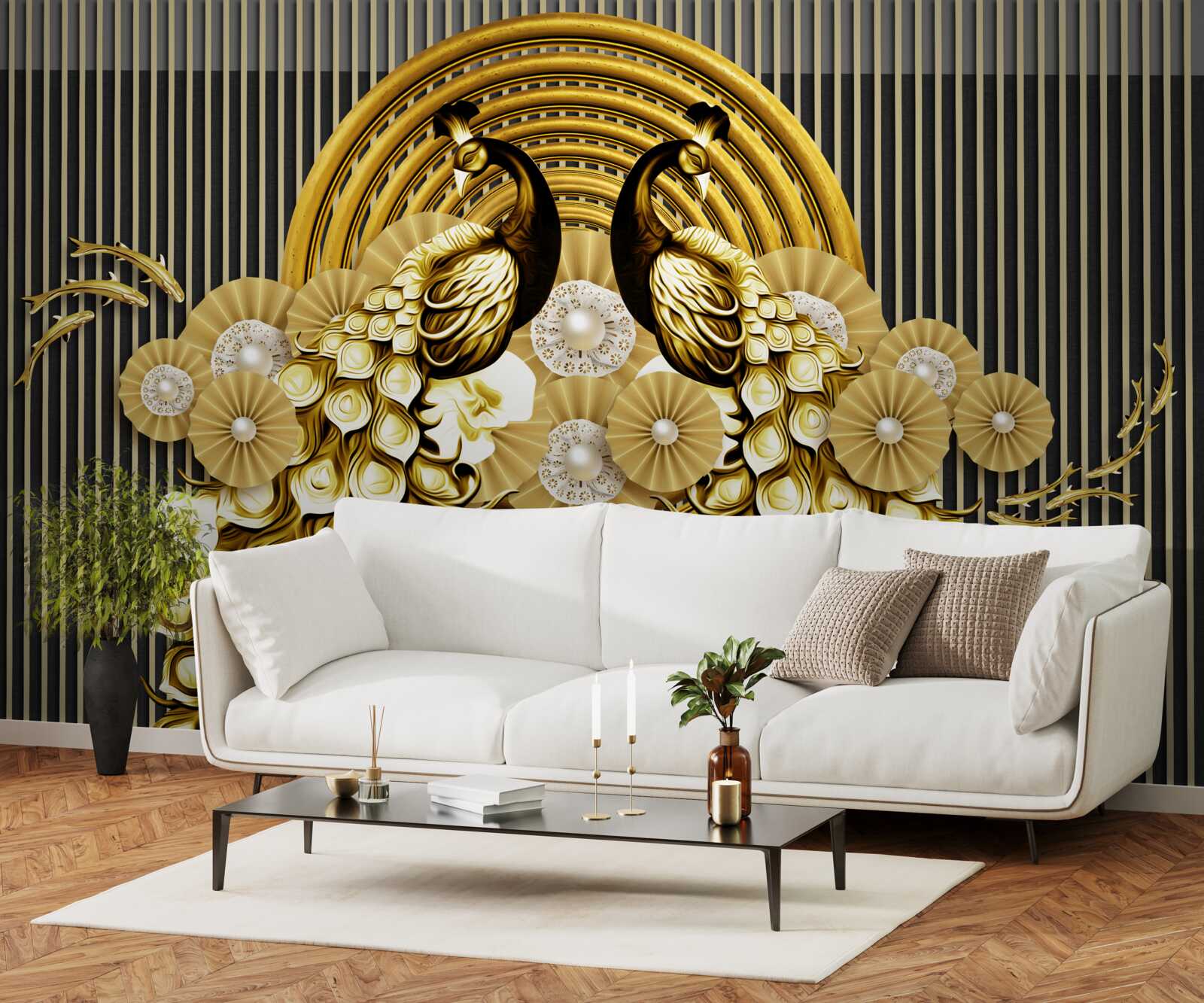 Fototapeta výrobky s obrázkami pávov