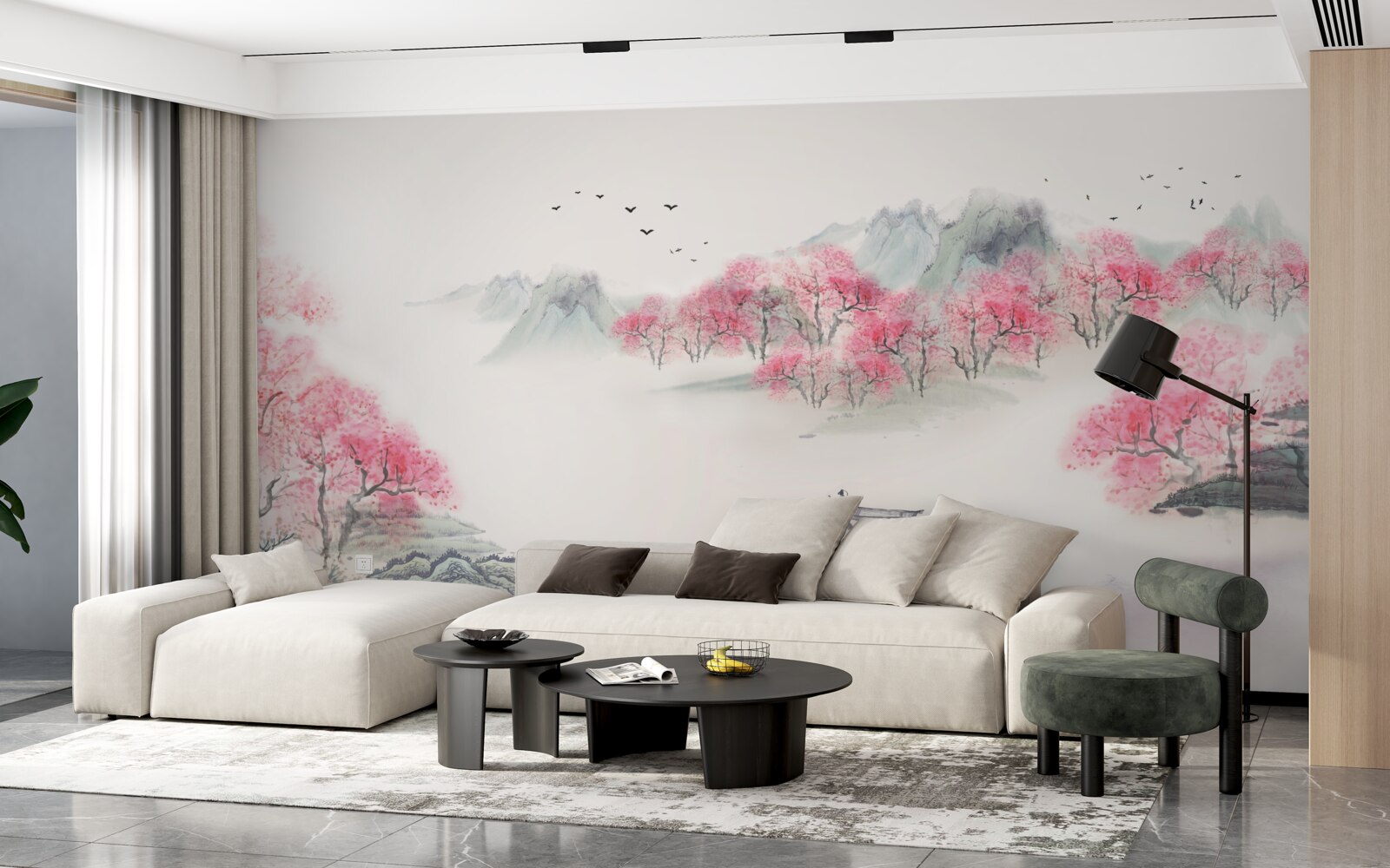 Fototapeta Loď v lese zahalená rannou hmlou