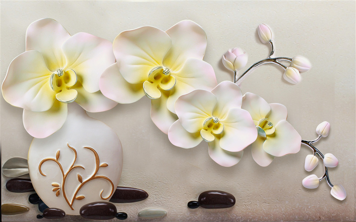 Fototapeta zdobené kvety orchideí