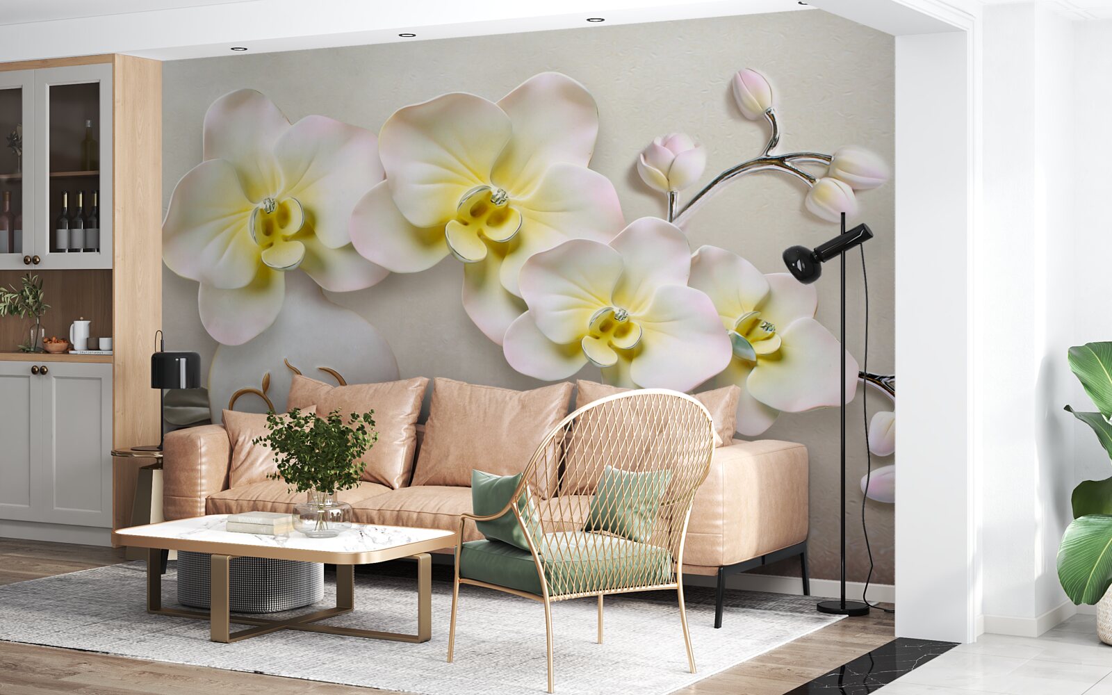 Fototapeta zdobené kvety orchideí