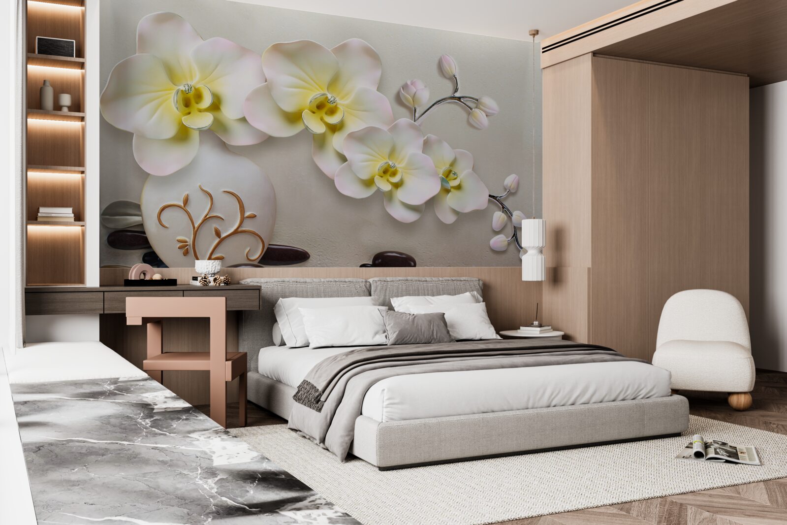 Fototapeta zdobené kvety orchideí