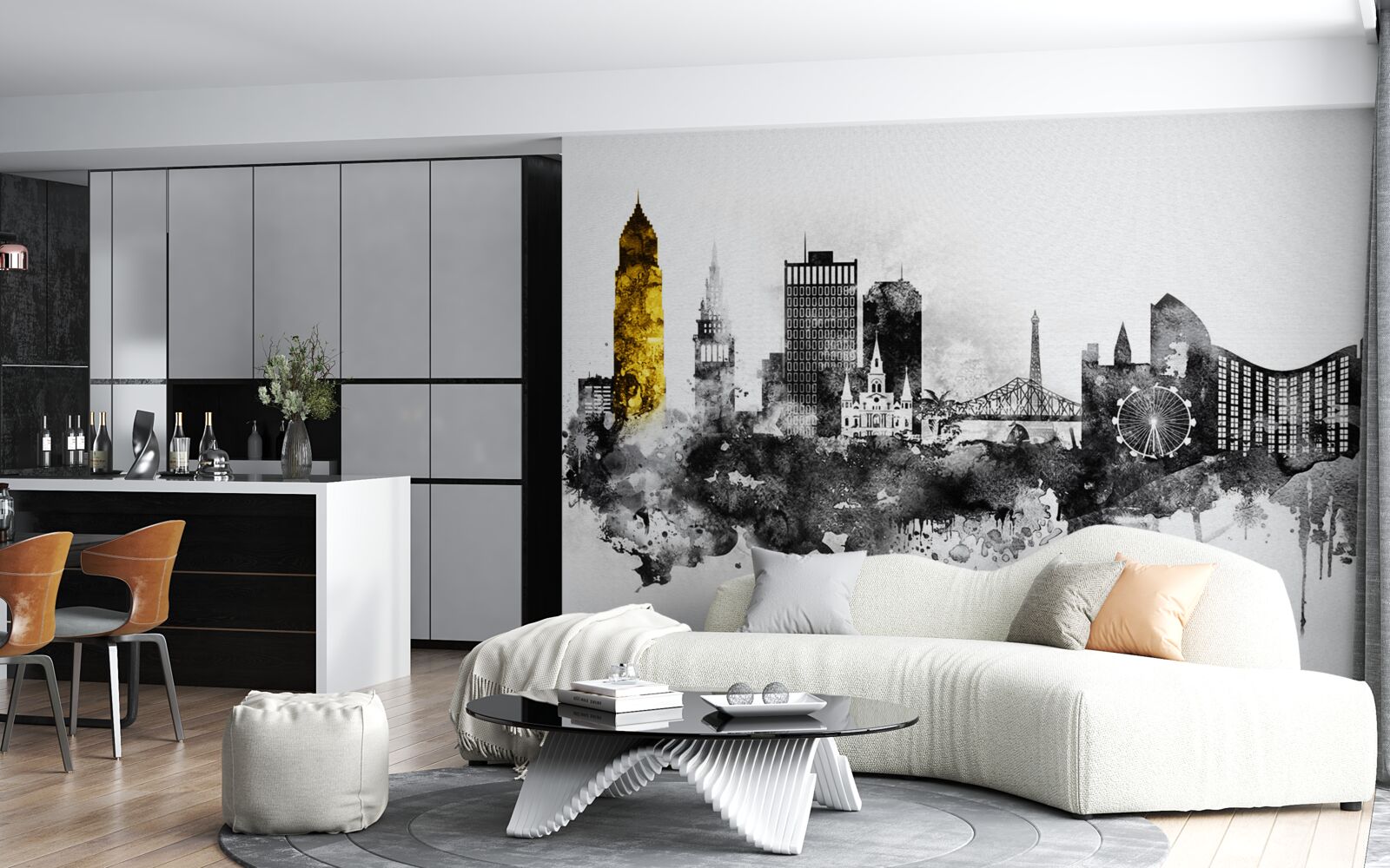 Fototapeta architektonickú abstrakciu mestského priestoru