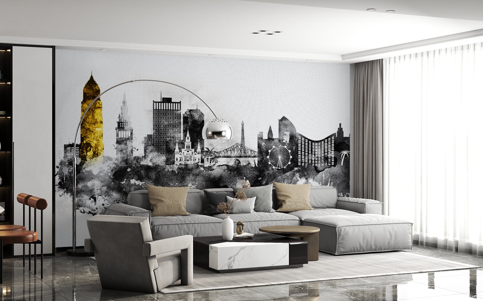 Fototapeta architektonickú abstrakciu mestského priestoru