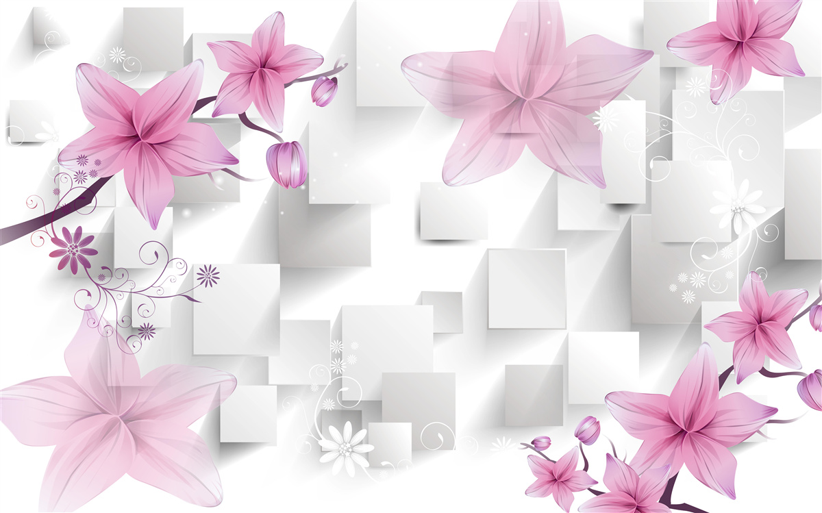 Fototapeta abstrakcia s fialovými púčikmi