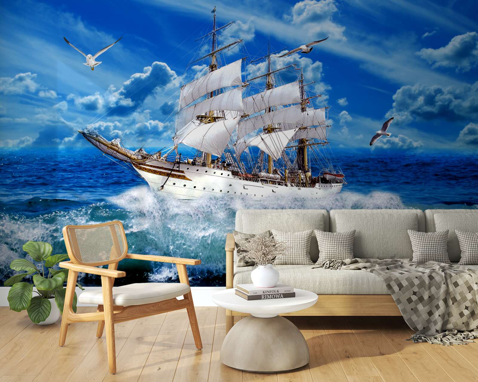 Fototapeta loď prekoná búrku