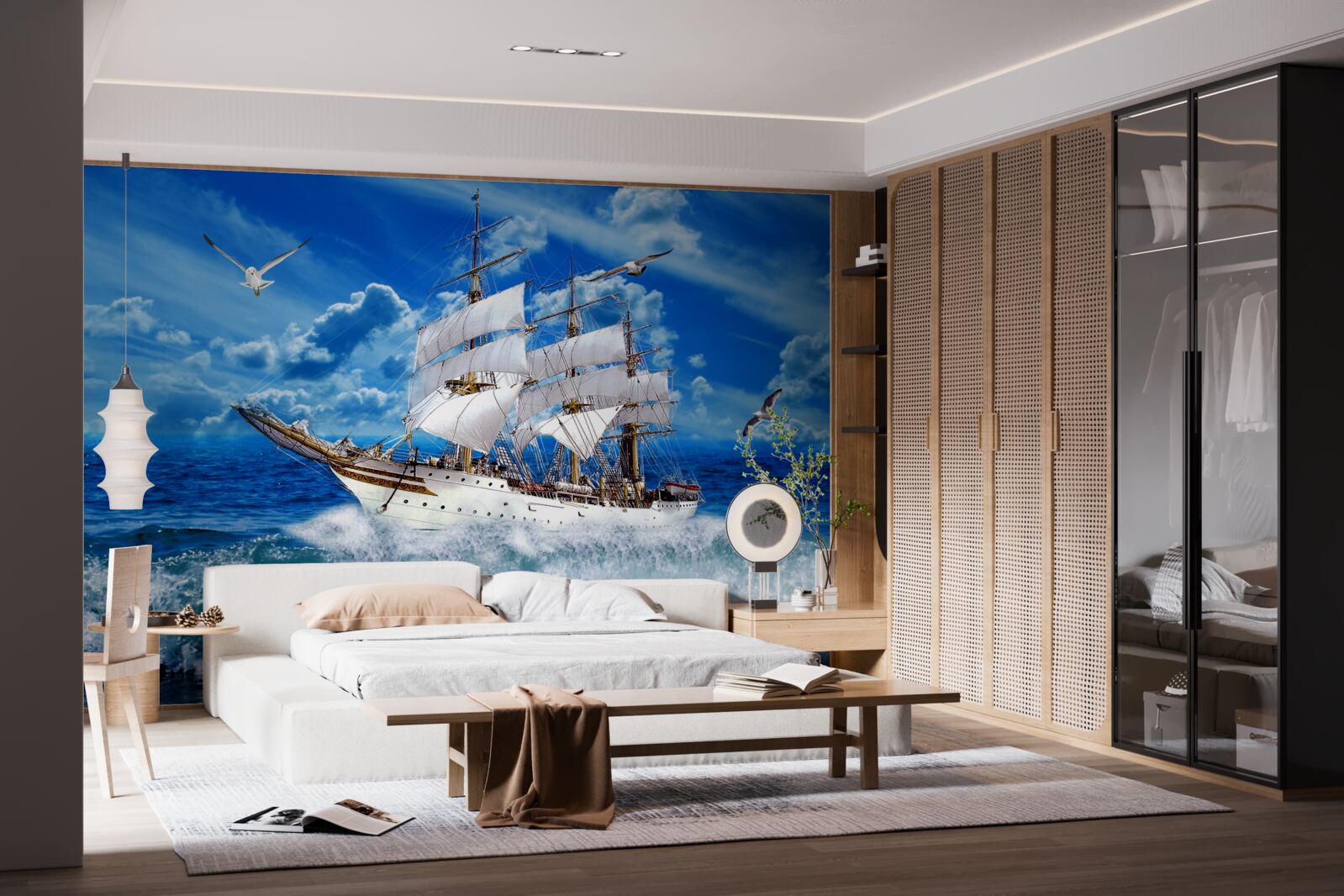 Fototapeta loď prekoná búrku