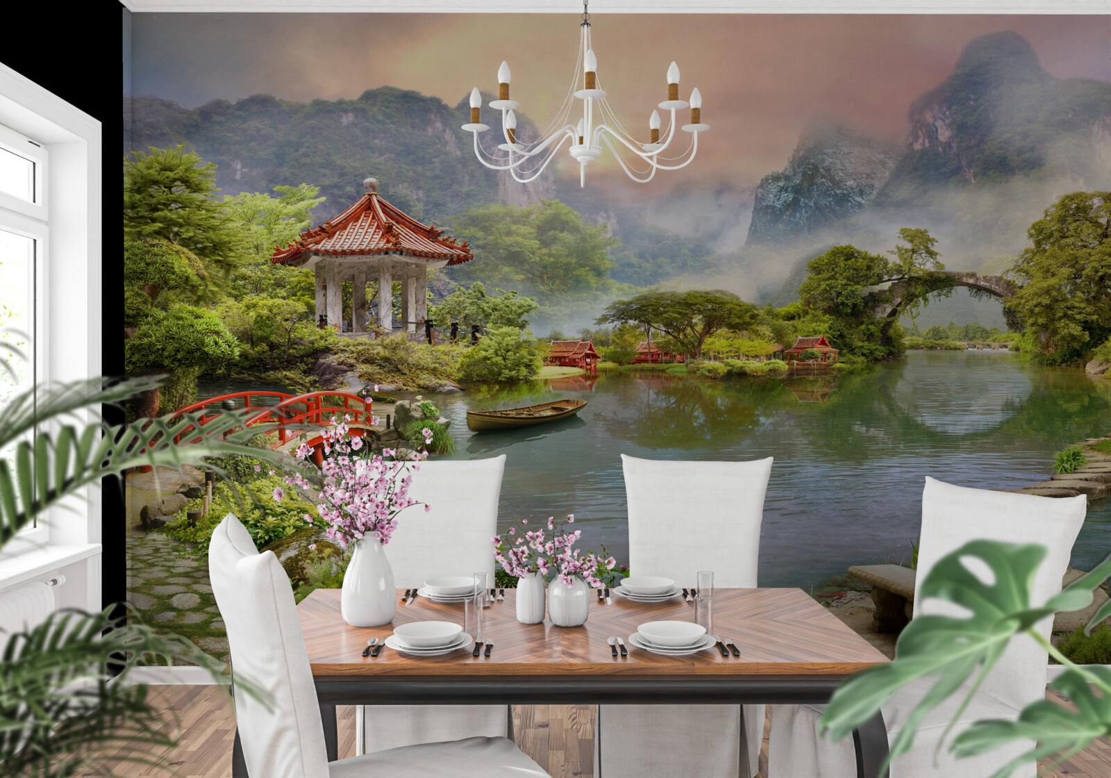 Fototapeta hmlistá japonská záhradná krajina