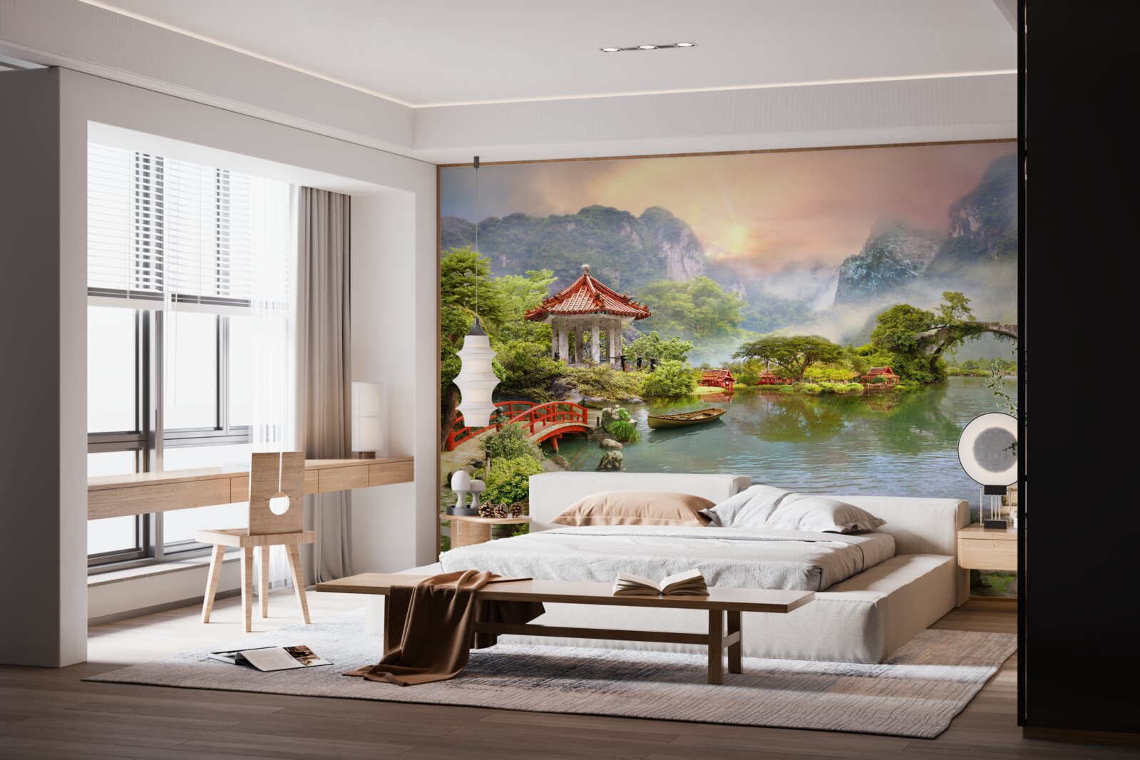 Fototapeta hmlistá japonská záhradná krajina