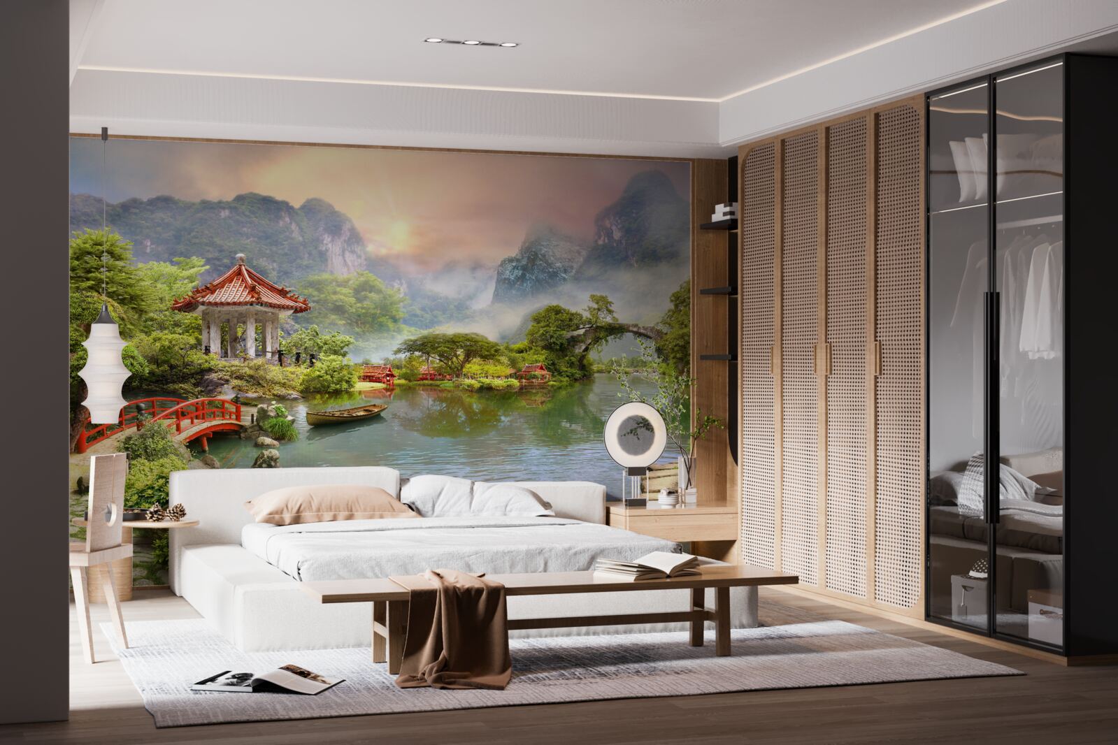 Fototapeta hmlistá japonská záhradná krajina