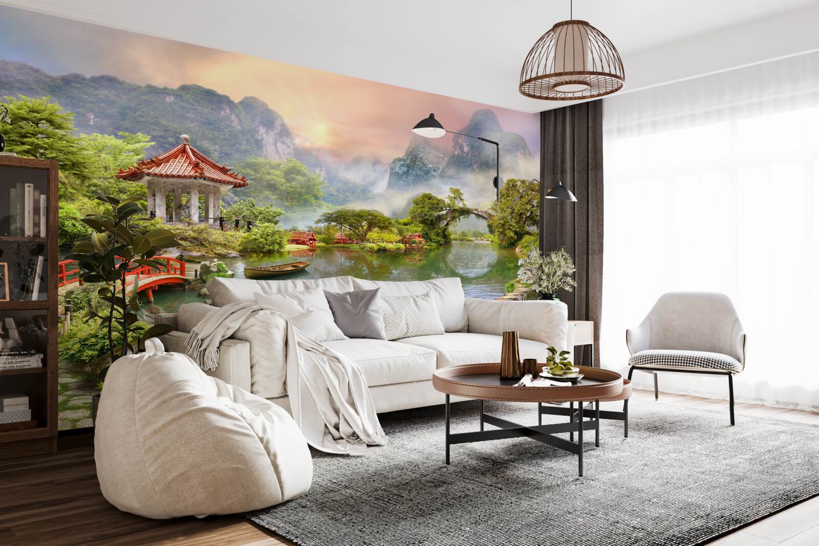 Fototapeta hmlistá japonská záhradná krajina