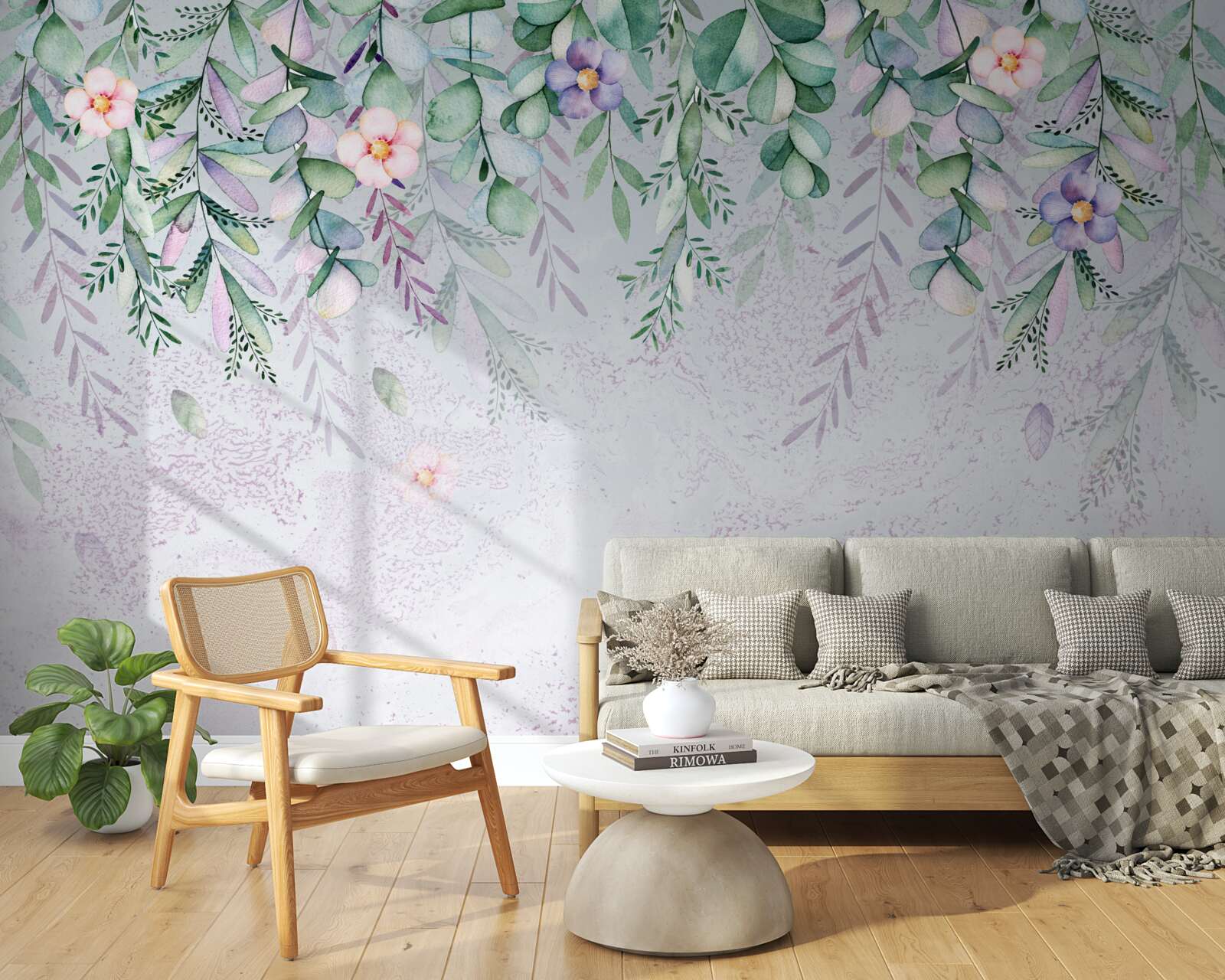 Fototapeta akvarelová maľba kvetov hore nohami