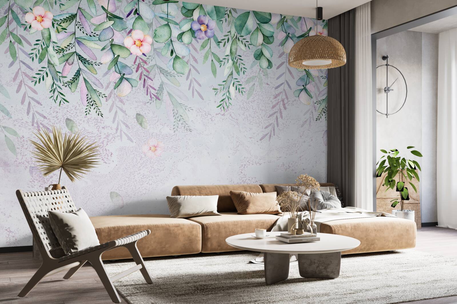 Fototapeta akvarelová maľba kvetov hore nohami