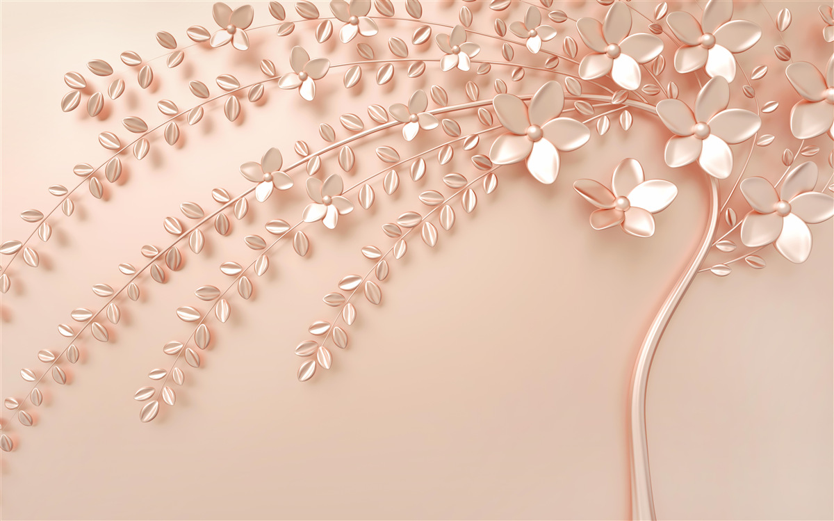 Fototapeta strom s jemným drevom a bohatým kvitnutím