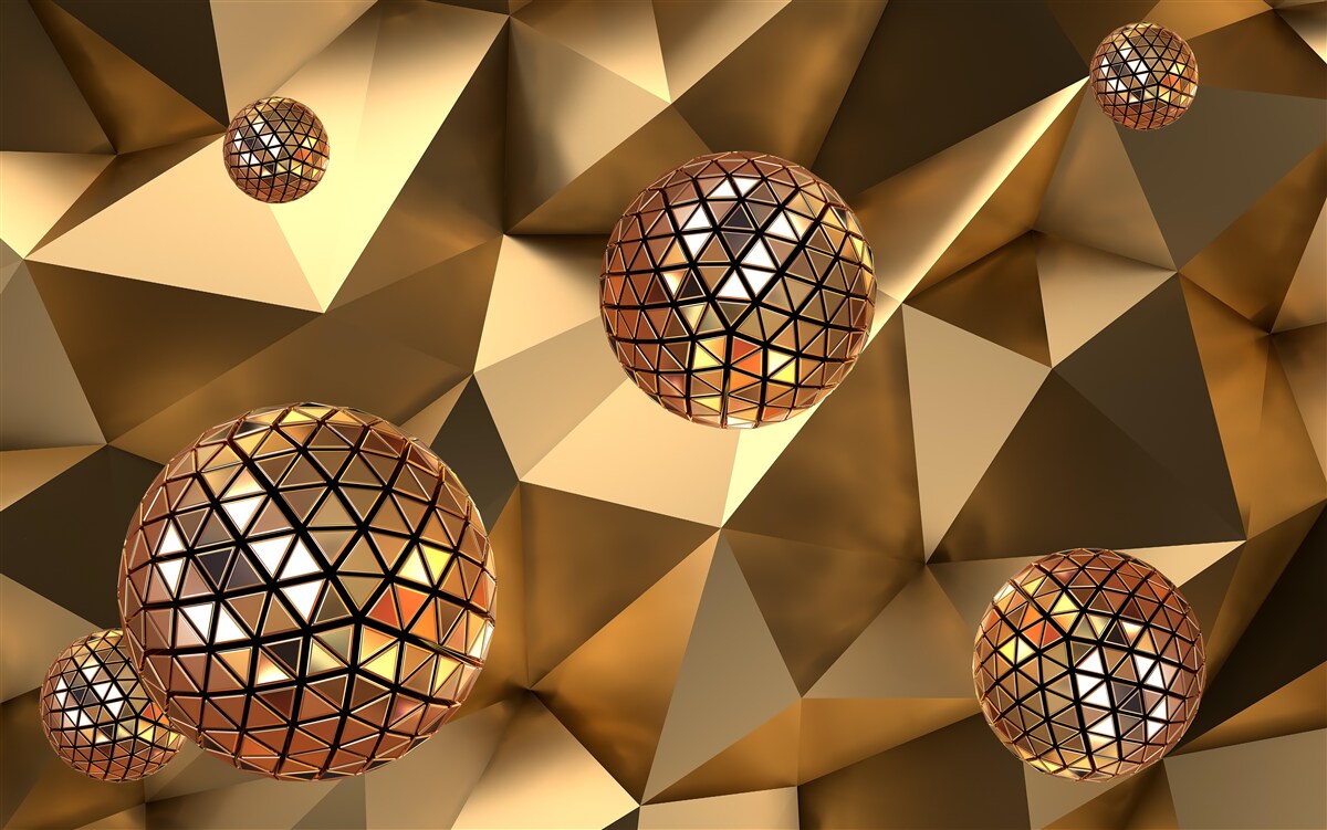 Fototapeta plávajúce 3D disko gule