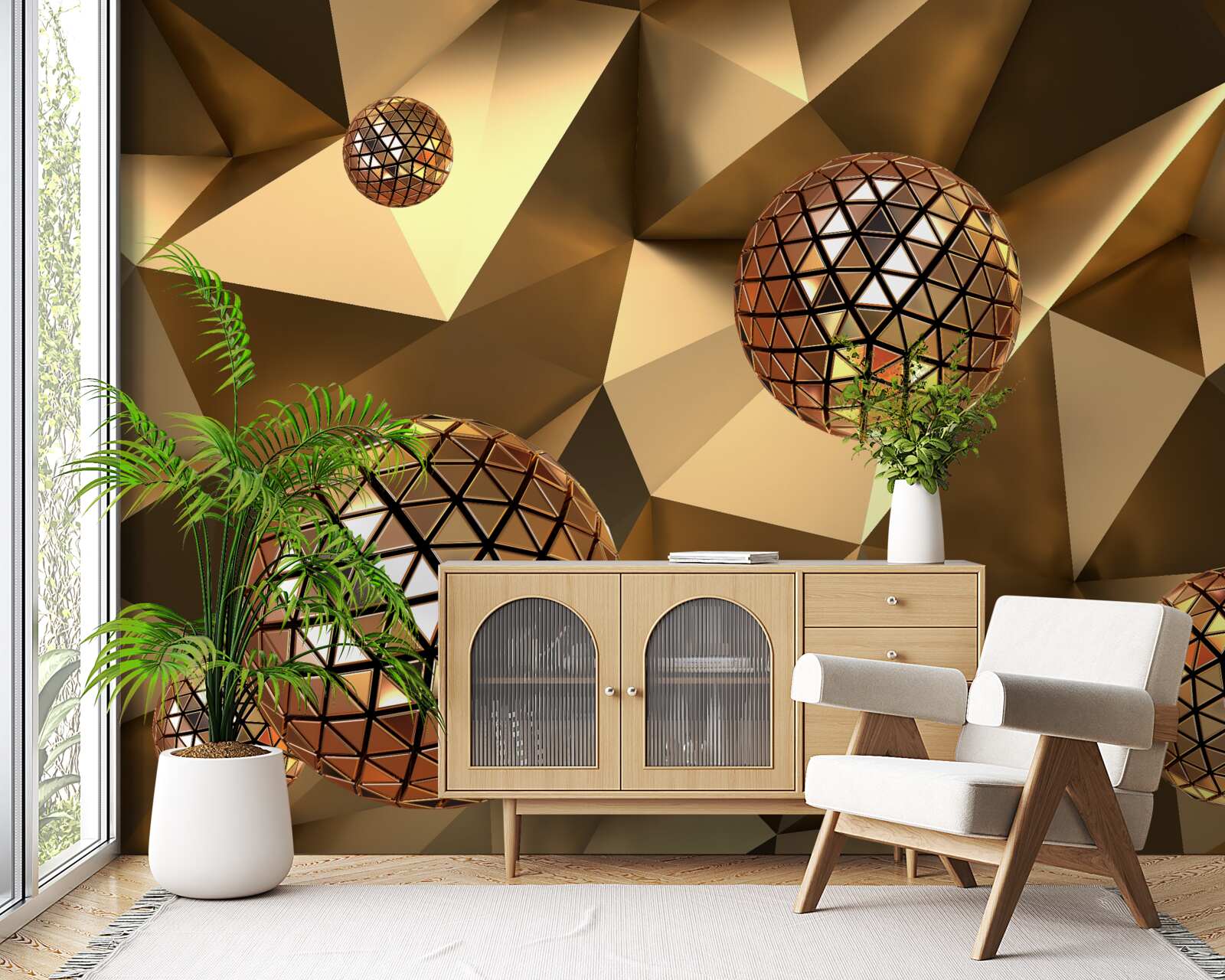 Fototapeta plávajúce 3D disko gule