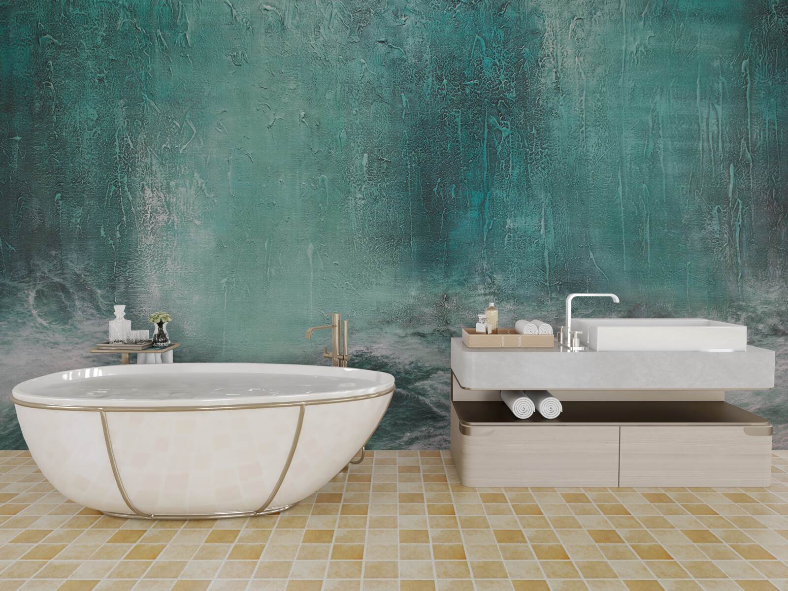 Fototapeta dážď nad oceánom