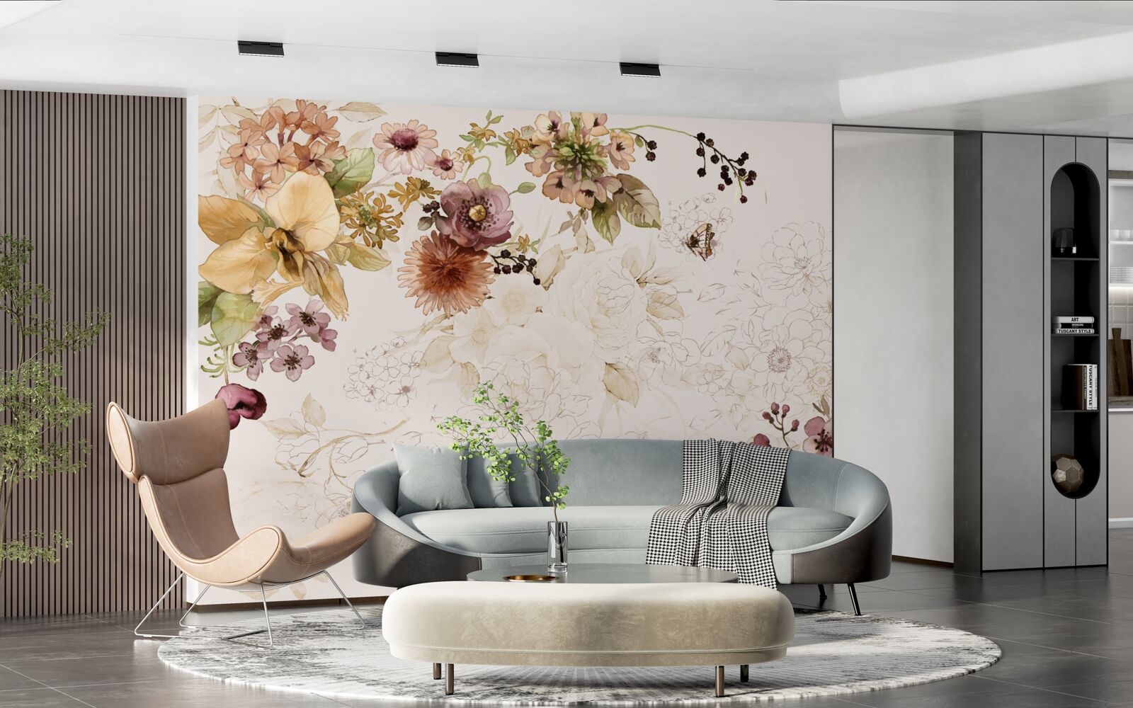 Fototapeta kvetinové aranžmány na jemnom pozadí