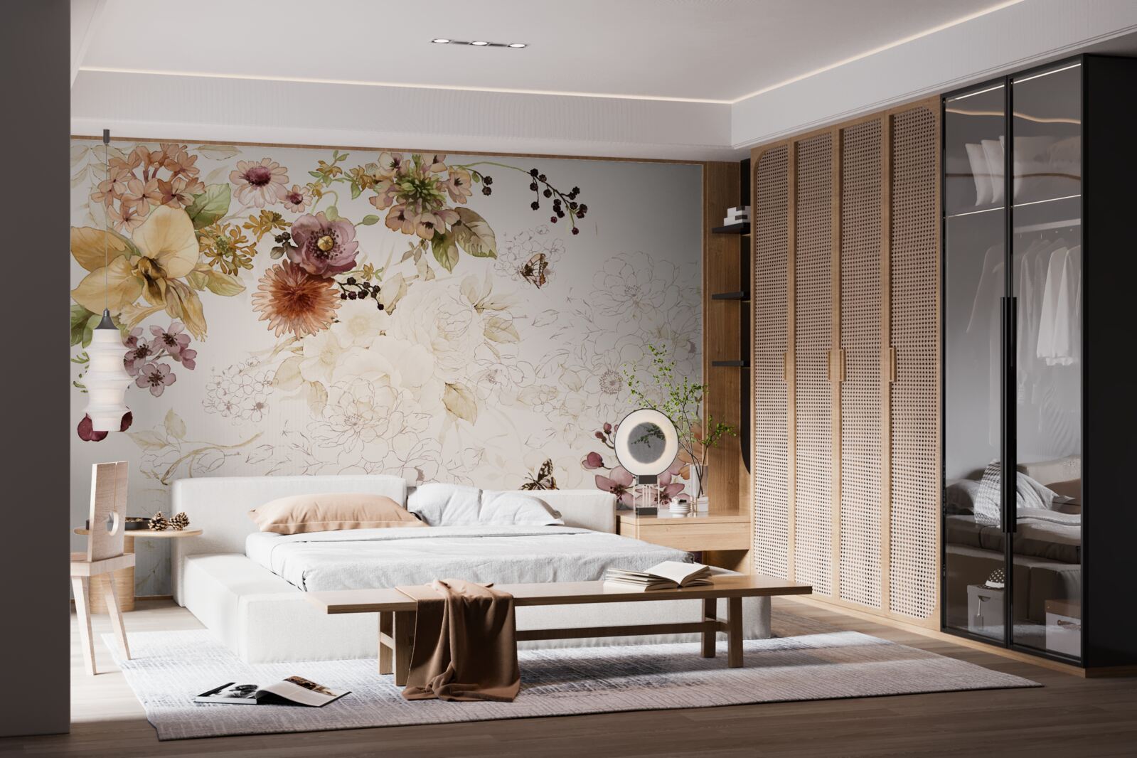 Fototapeta kvetinové aranžmány na jemnom pozadí