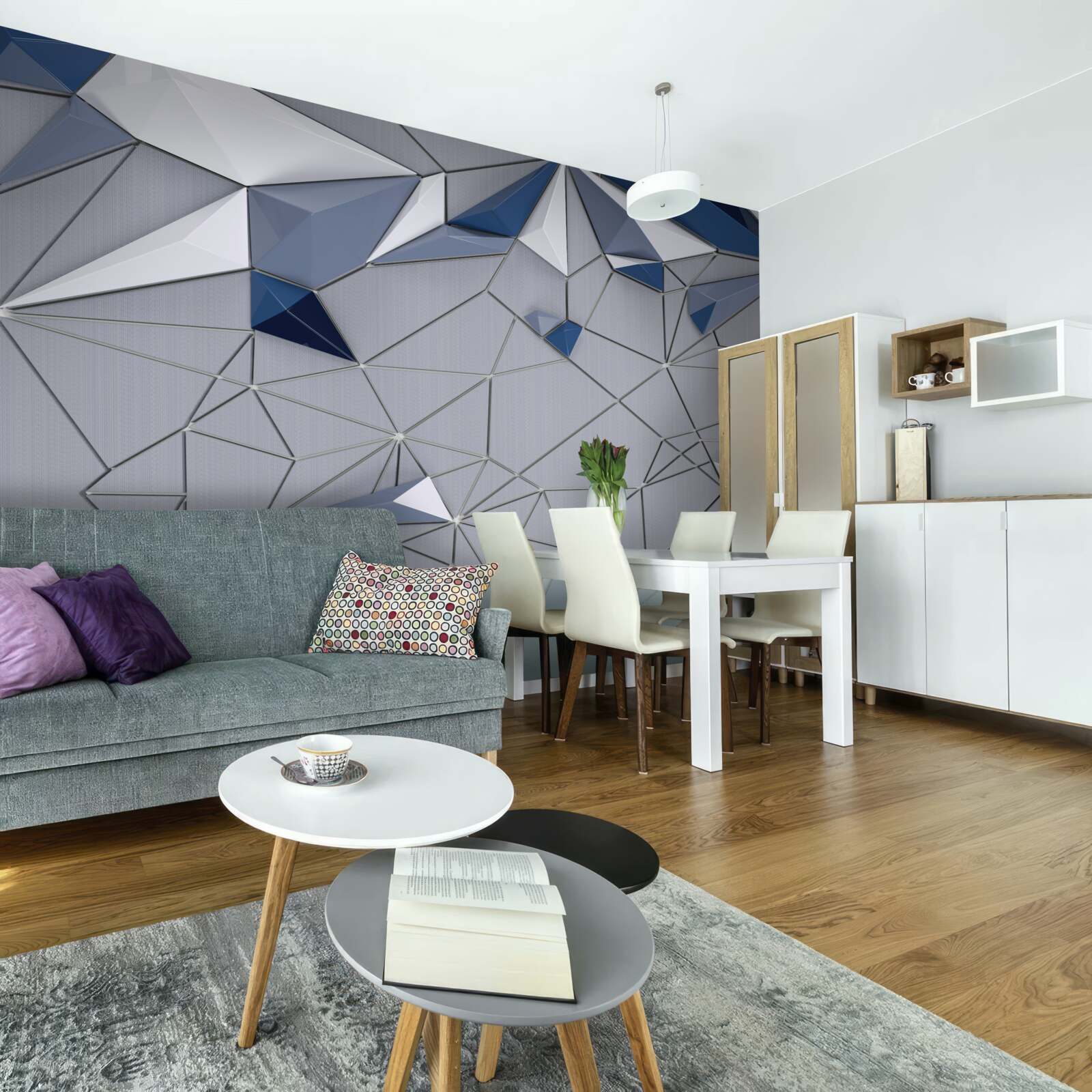 Fototapeta modrý sklenený mramor