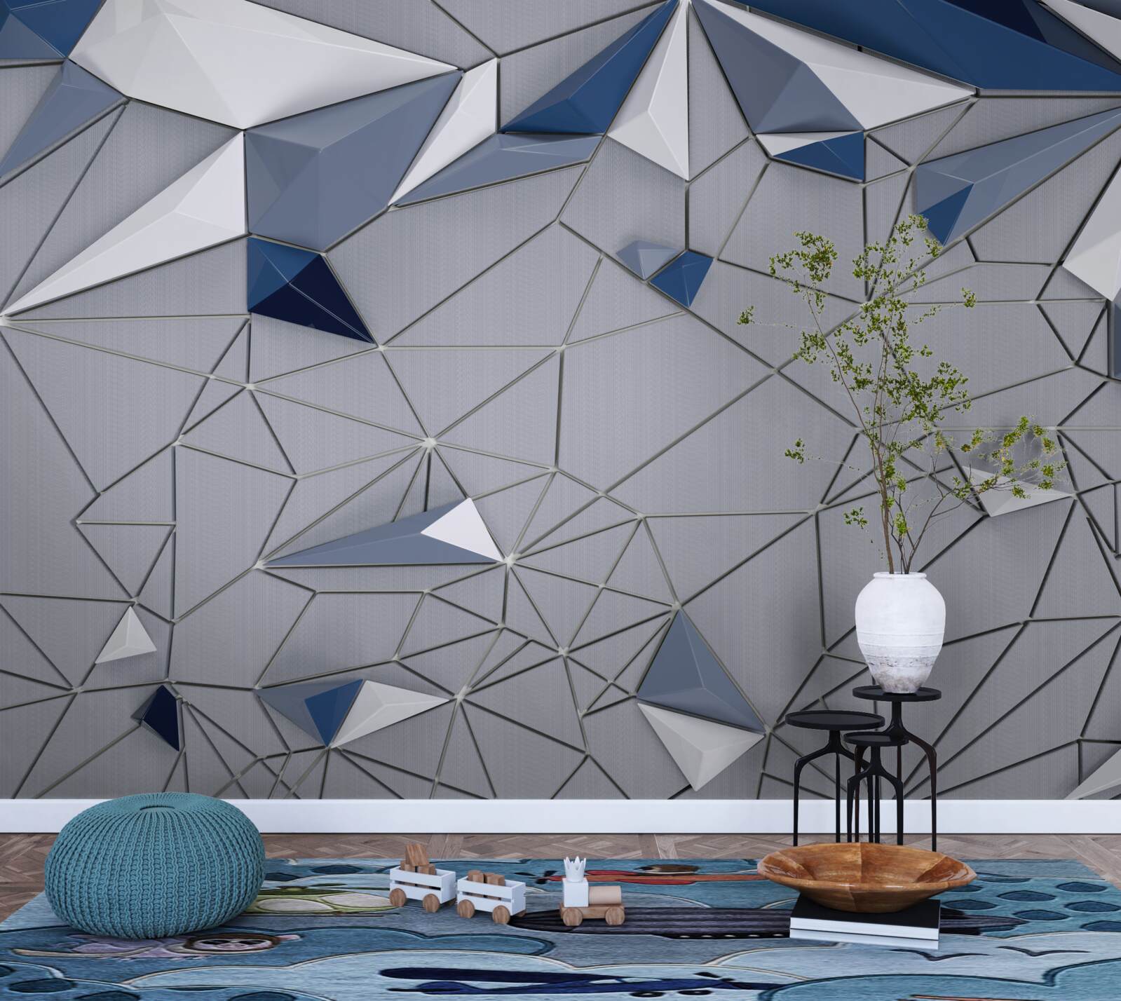 Fototapeta modrý sklenený mramor