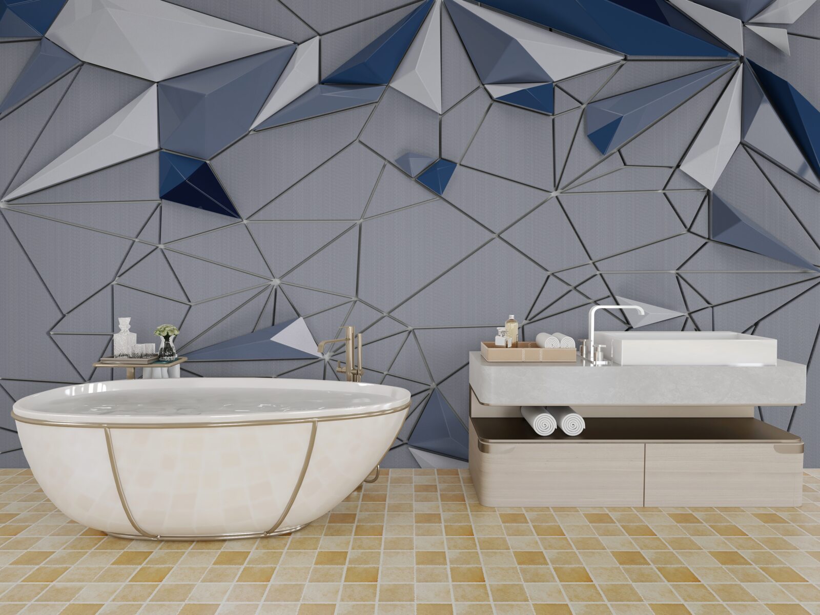 Fototapeta modrý sklenený mramor