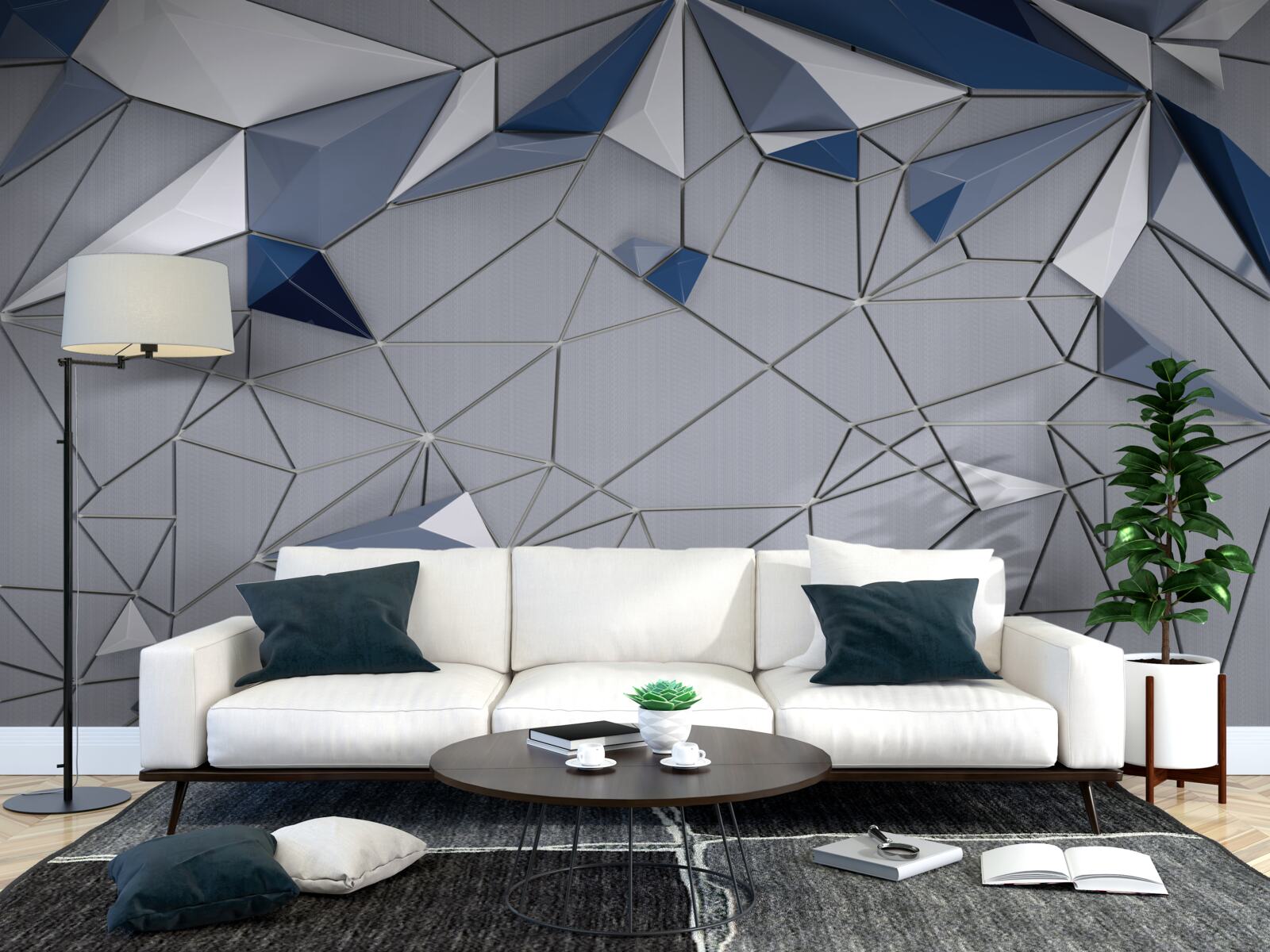 Fototapeta modrý sklenený mramor