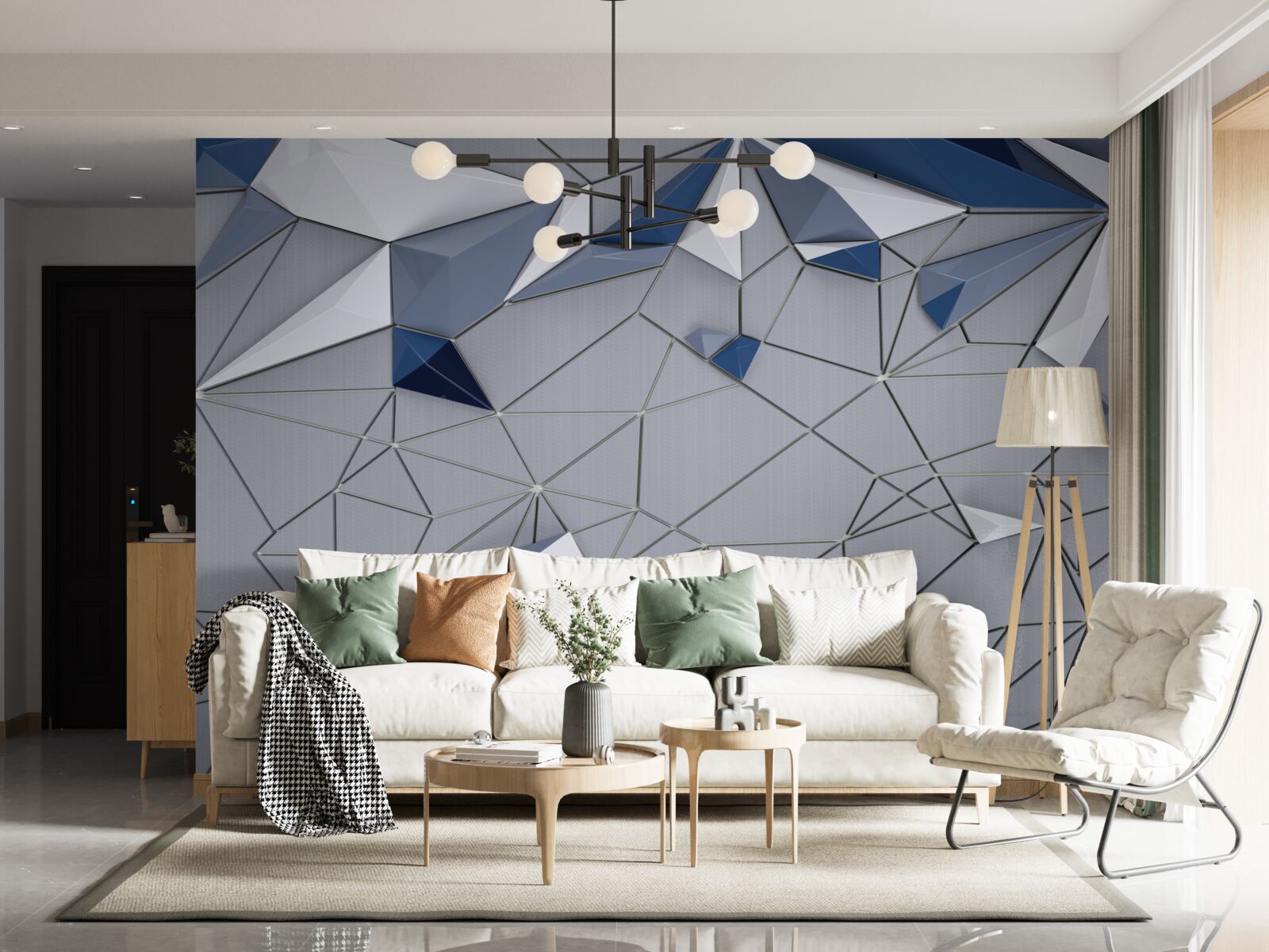 Fototapeta modrý sklenený mramor