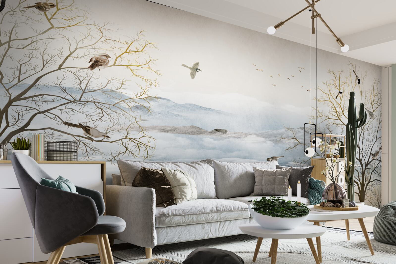 Fototapeta ranná hmla a spev vtákov