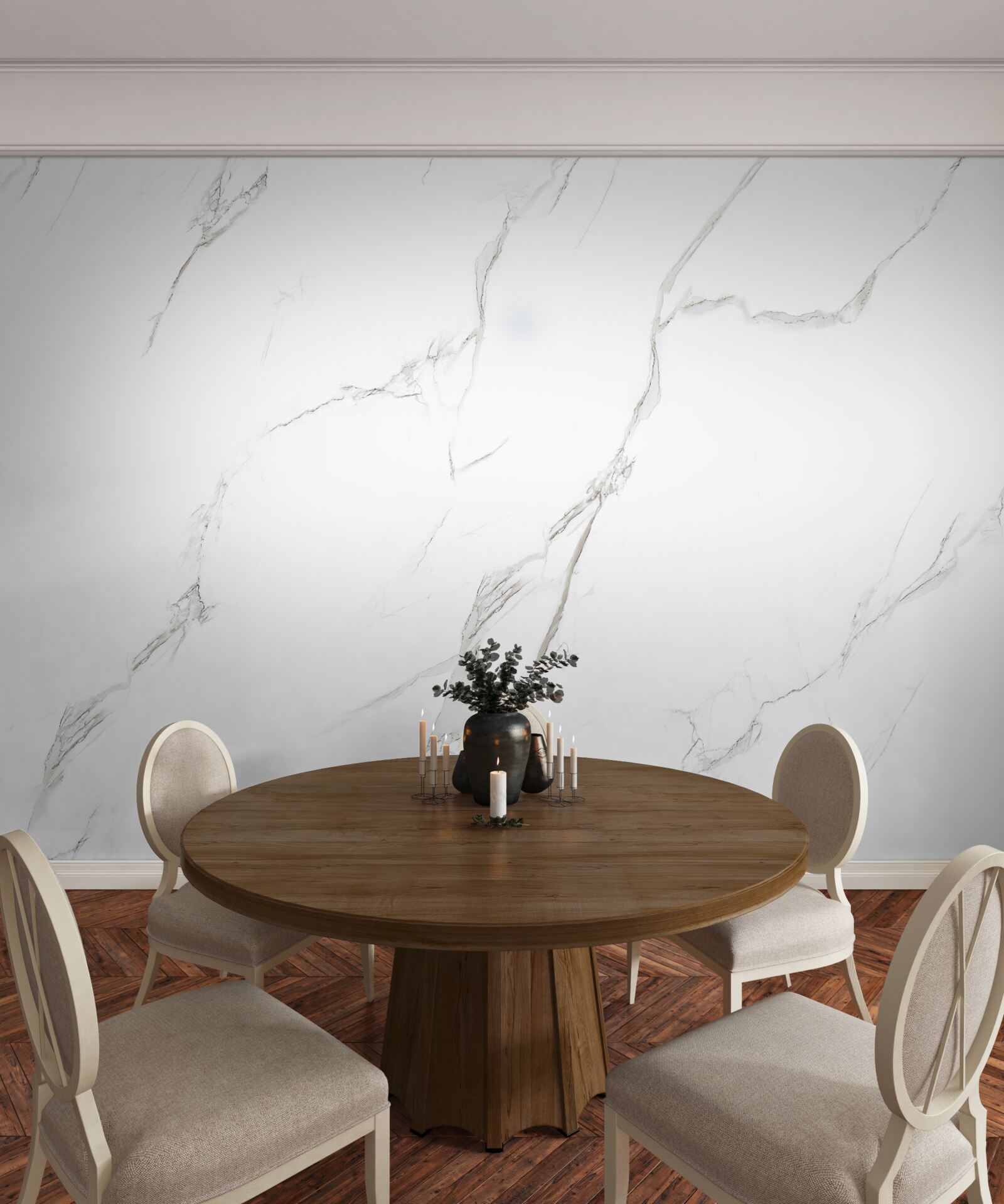 Fototapeta snehobiely mramor