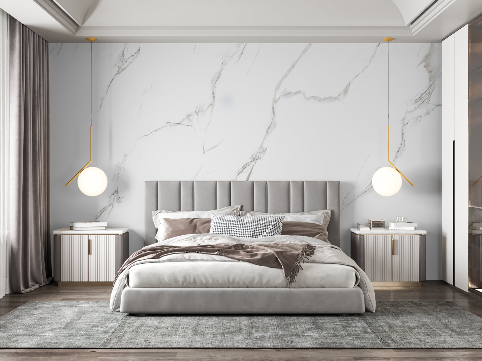 Fototapeta snehobiely mramor