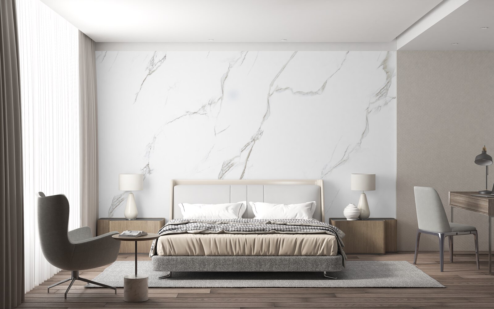 Fototapeta snehobiely mramor