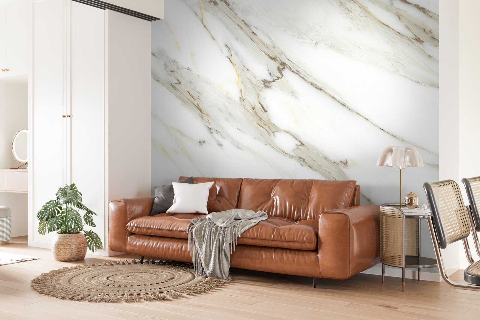 Fototapeta zlato a striebro s mramorom