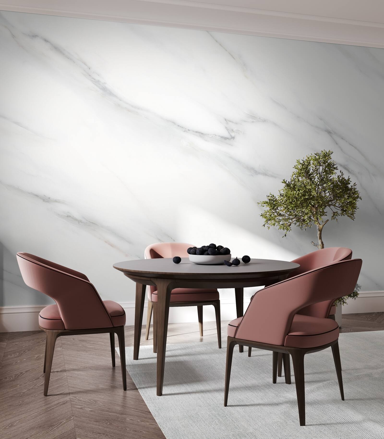 Fototapeta biely mramor so sivými žilami