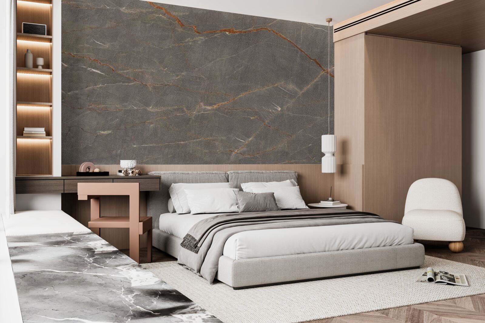 Fototapeta hnedý mramor so zlatým odtieňom