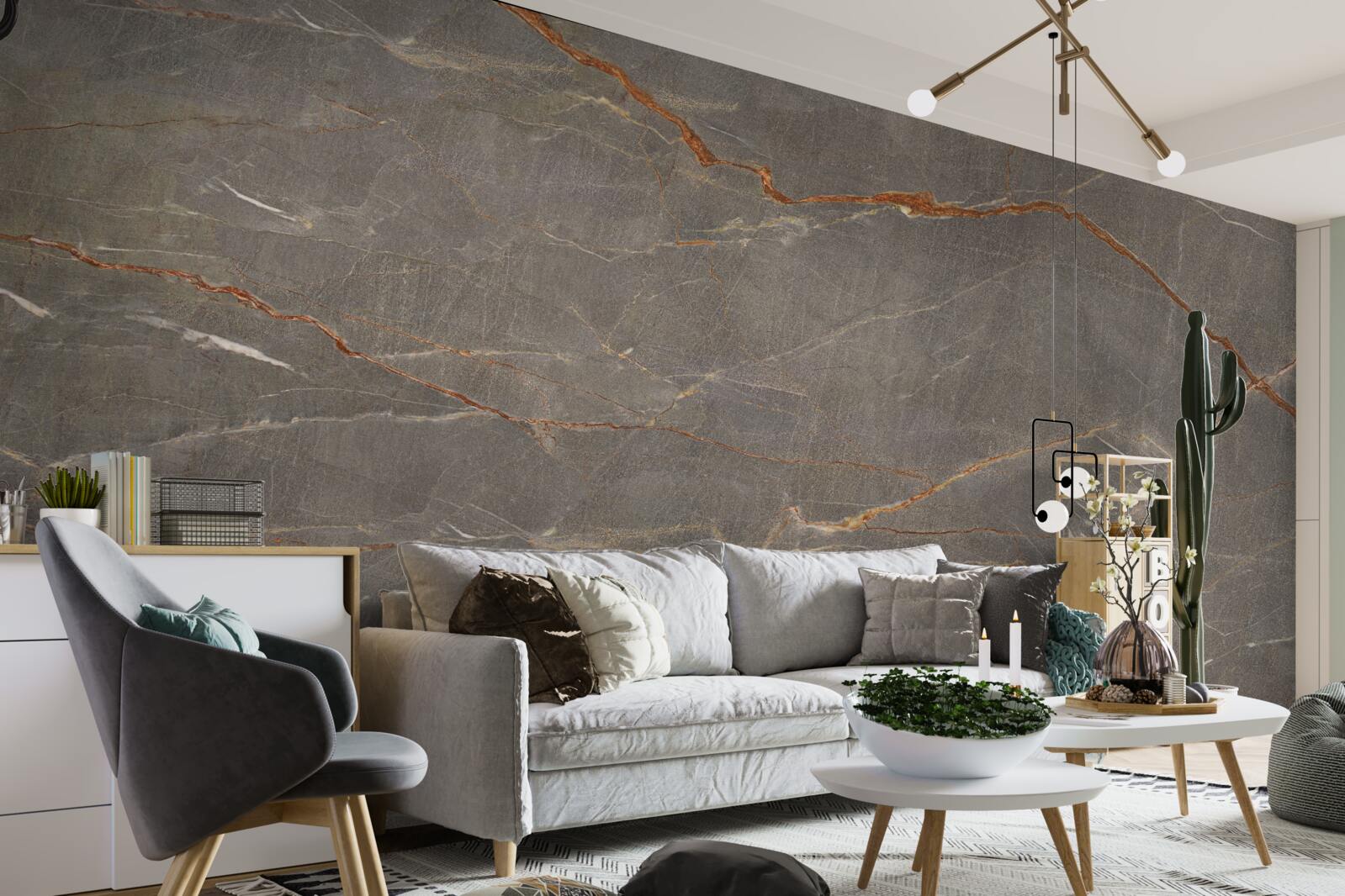 Fototapeta hnedý mramor so zlatým odtieňom