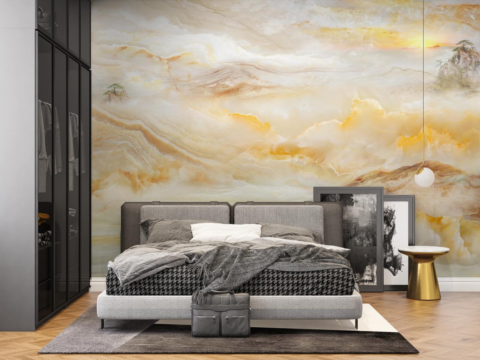 Fototapeta ráno na horách, zahalené v hmle