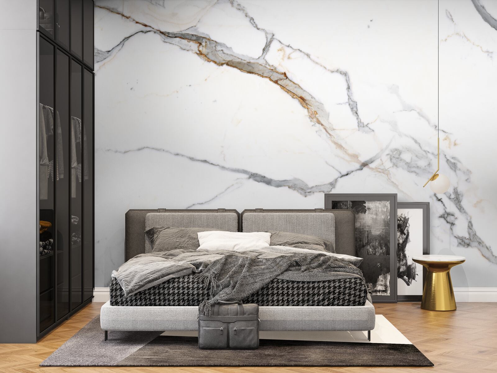 Fototapeta mramor so vzorom rozmazaných vĺn