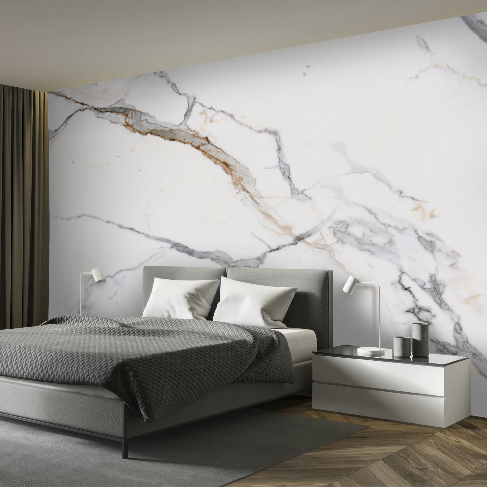 Fototapeta mramor so vzorom rozmazaných vĺn