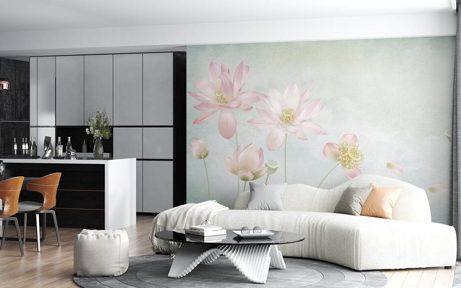 Fototapeta pôvabné maky na modrom pozadí