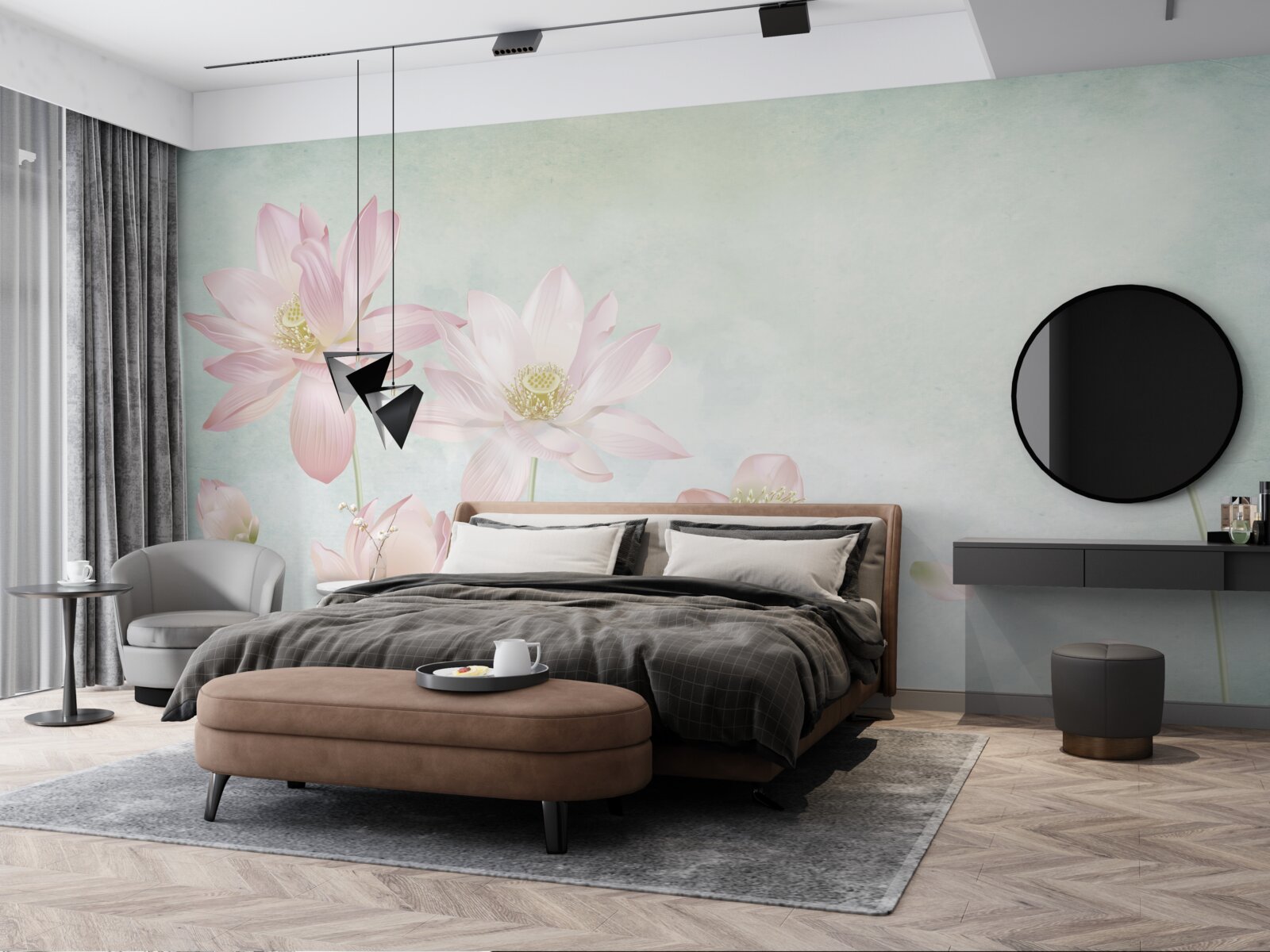 Fototapeta pôvabné maky na modrom pozadí