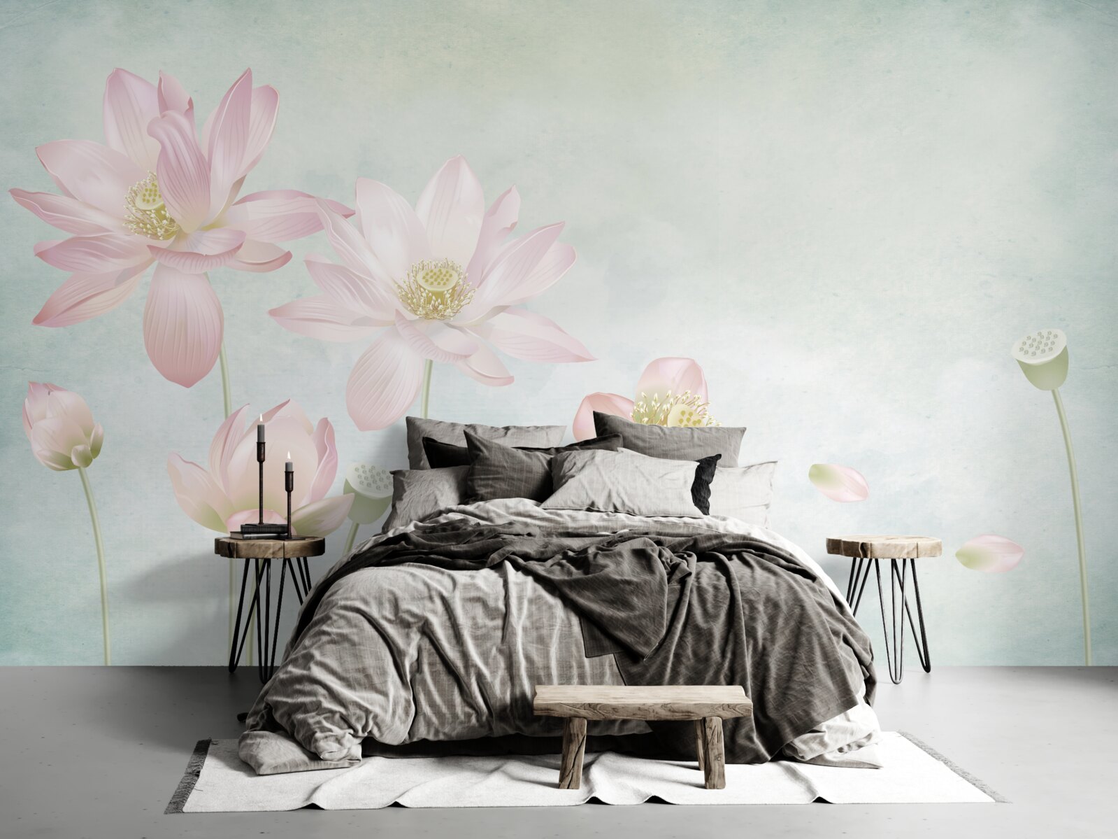 Fototapeta pôvabné maky na modrom pozadí