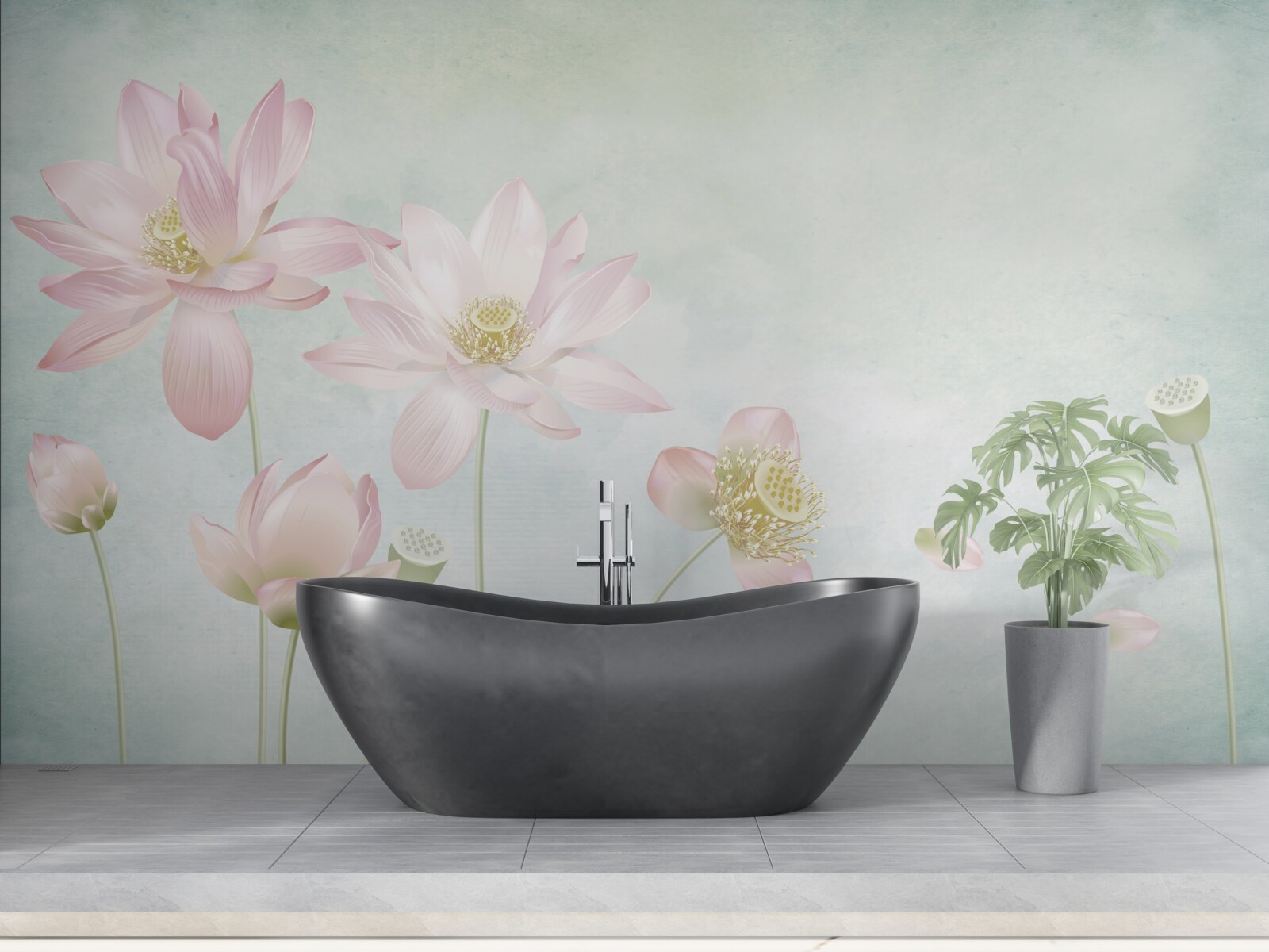 Fototapeta pôvabné maky na modrom pozadí