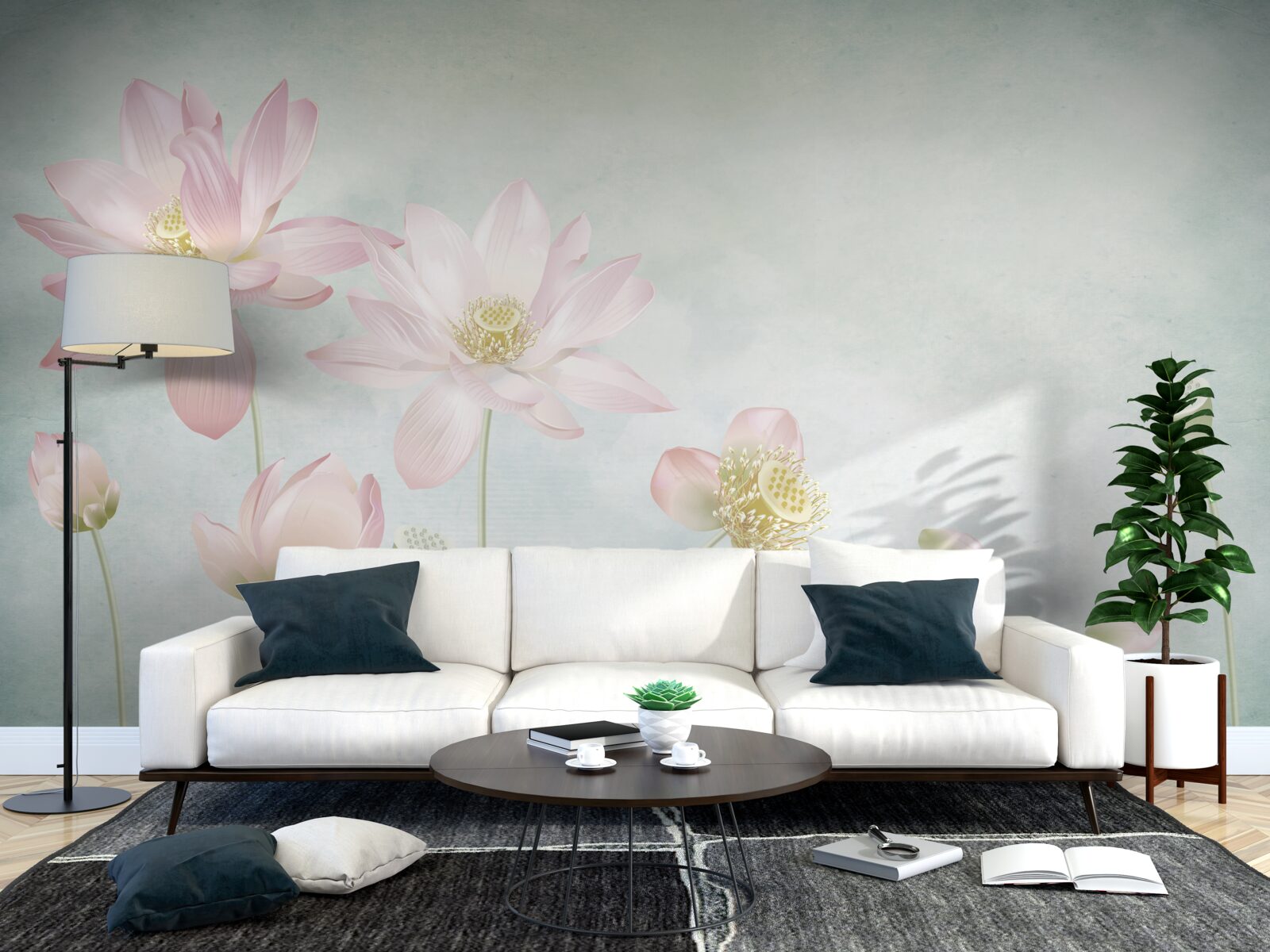 Fototapeta pôvabné maky na modrom pozadí