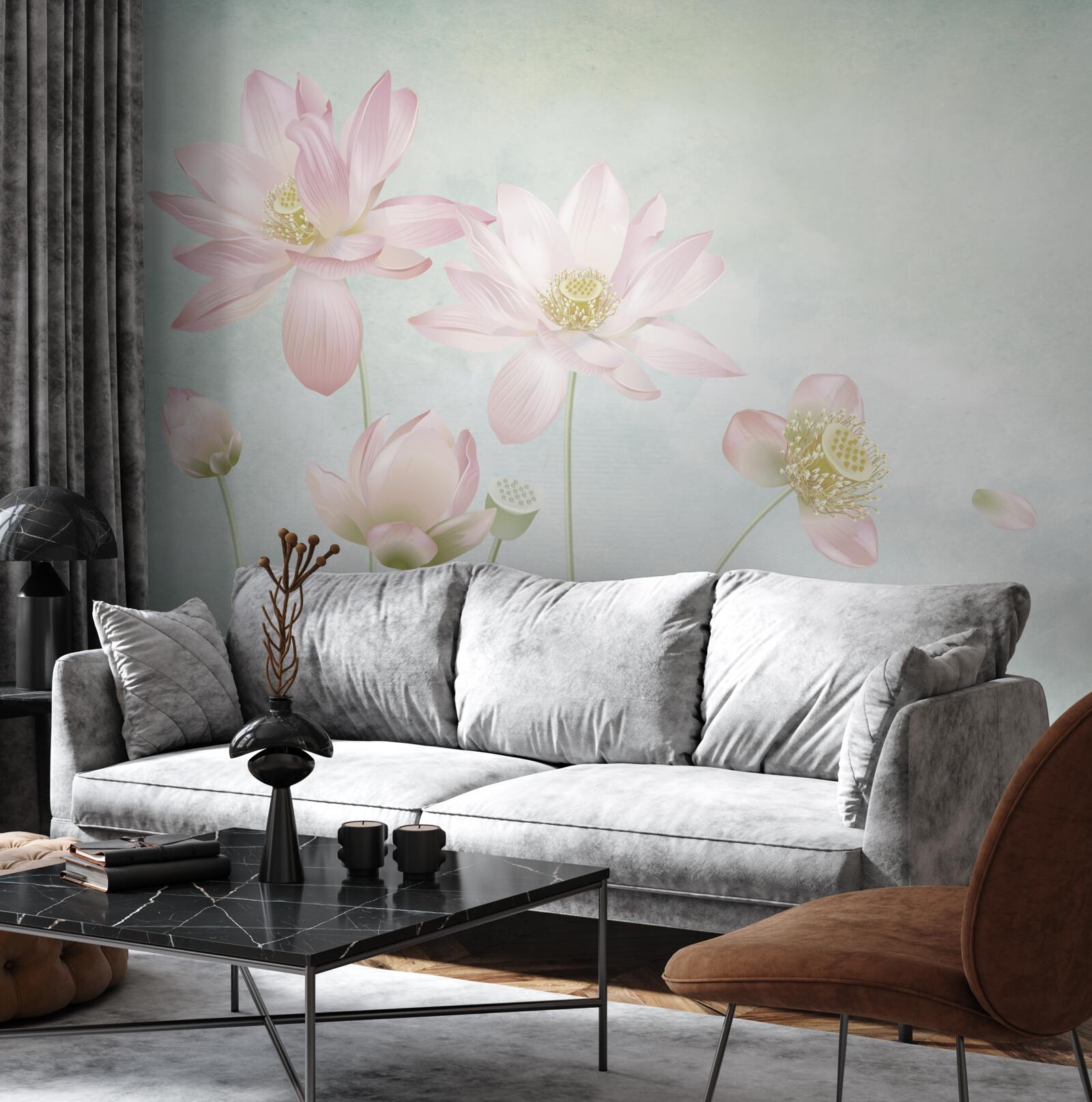 Fototapeta pôvabné maky na modrom pozadí