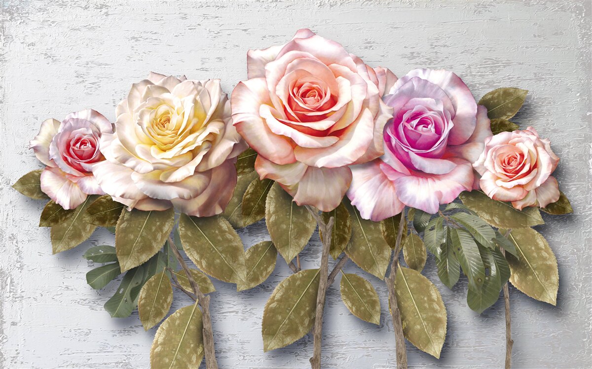 Fototapeta kytica nádherných ruží