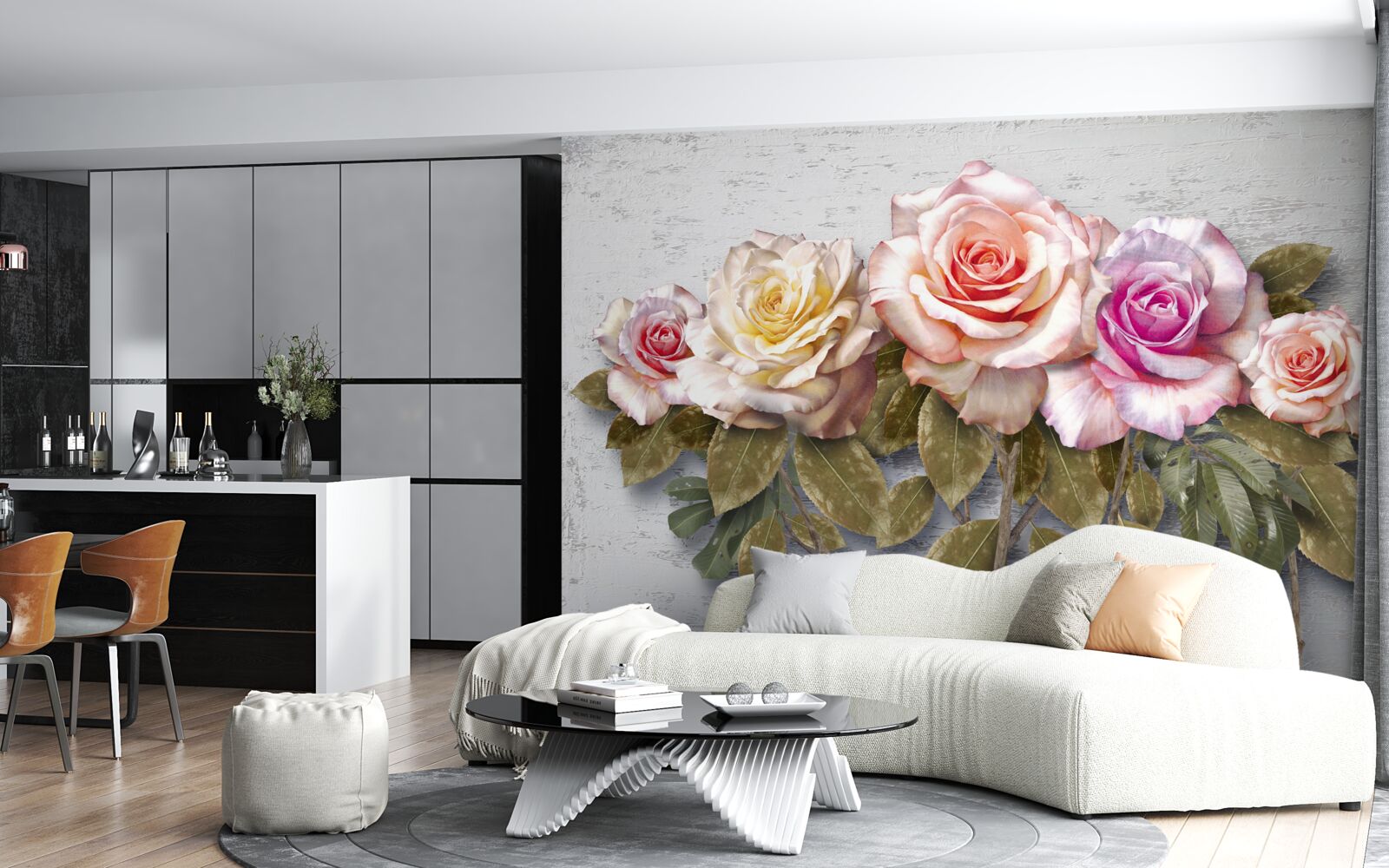 Fototapeta kytica nádherných ruží