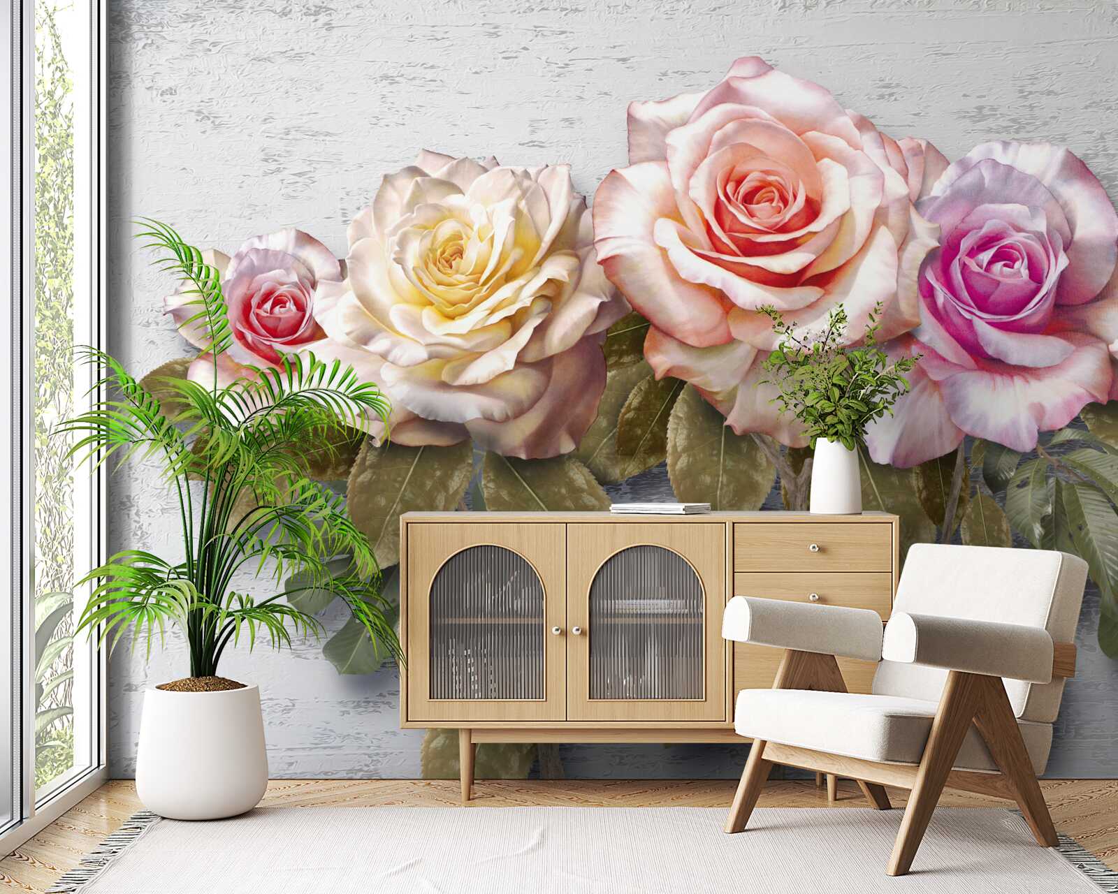 Fototapeta kytica nádherných ruží