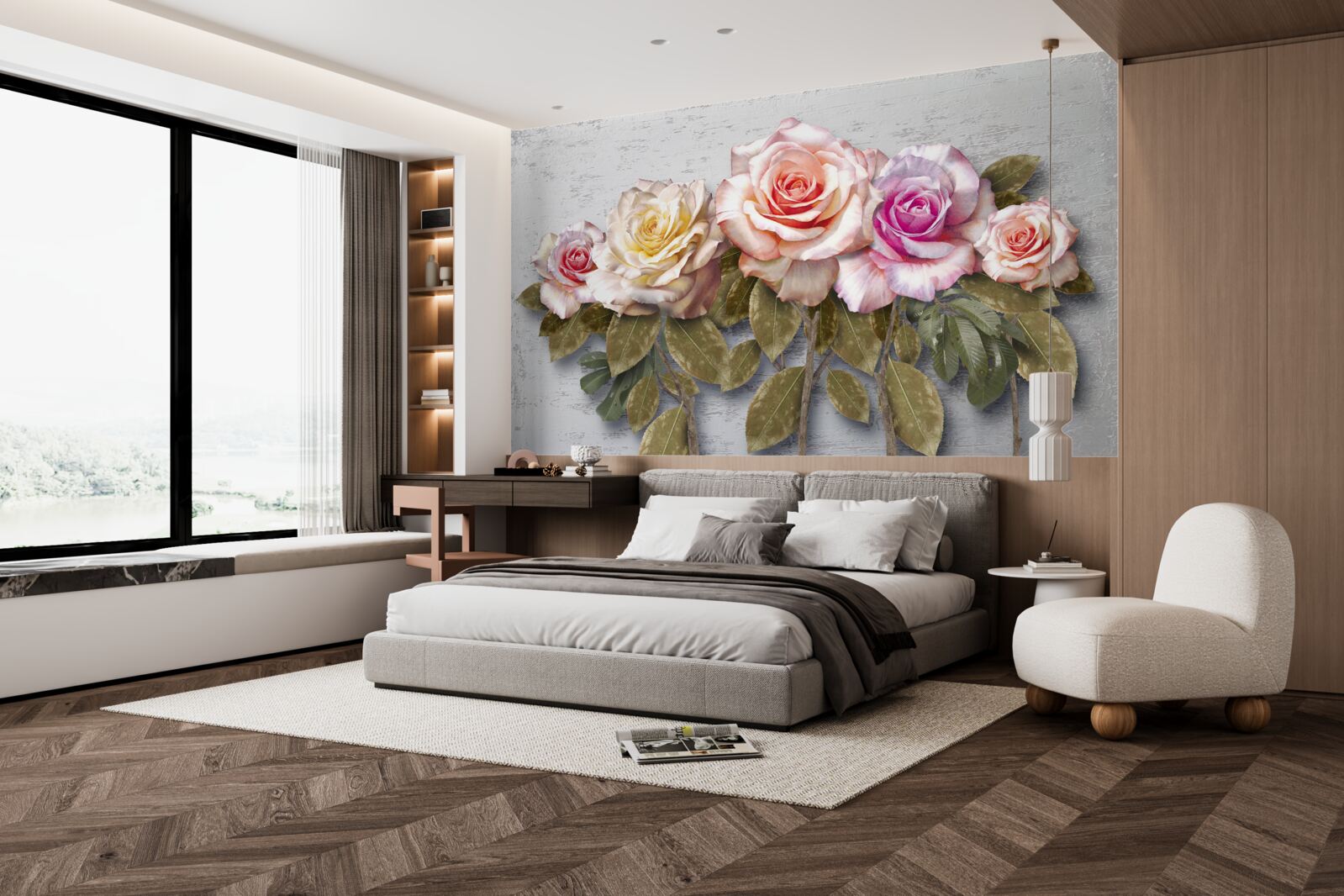 Fototapeta kytica nádherných ruží