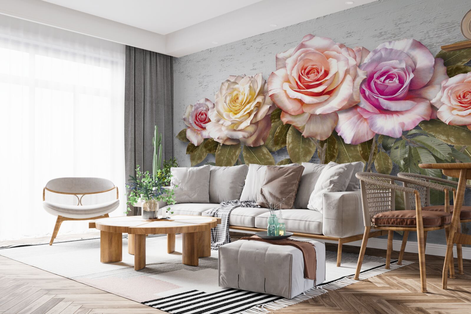 Fototapeta kytica nádherných ruží